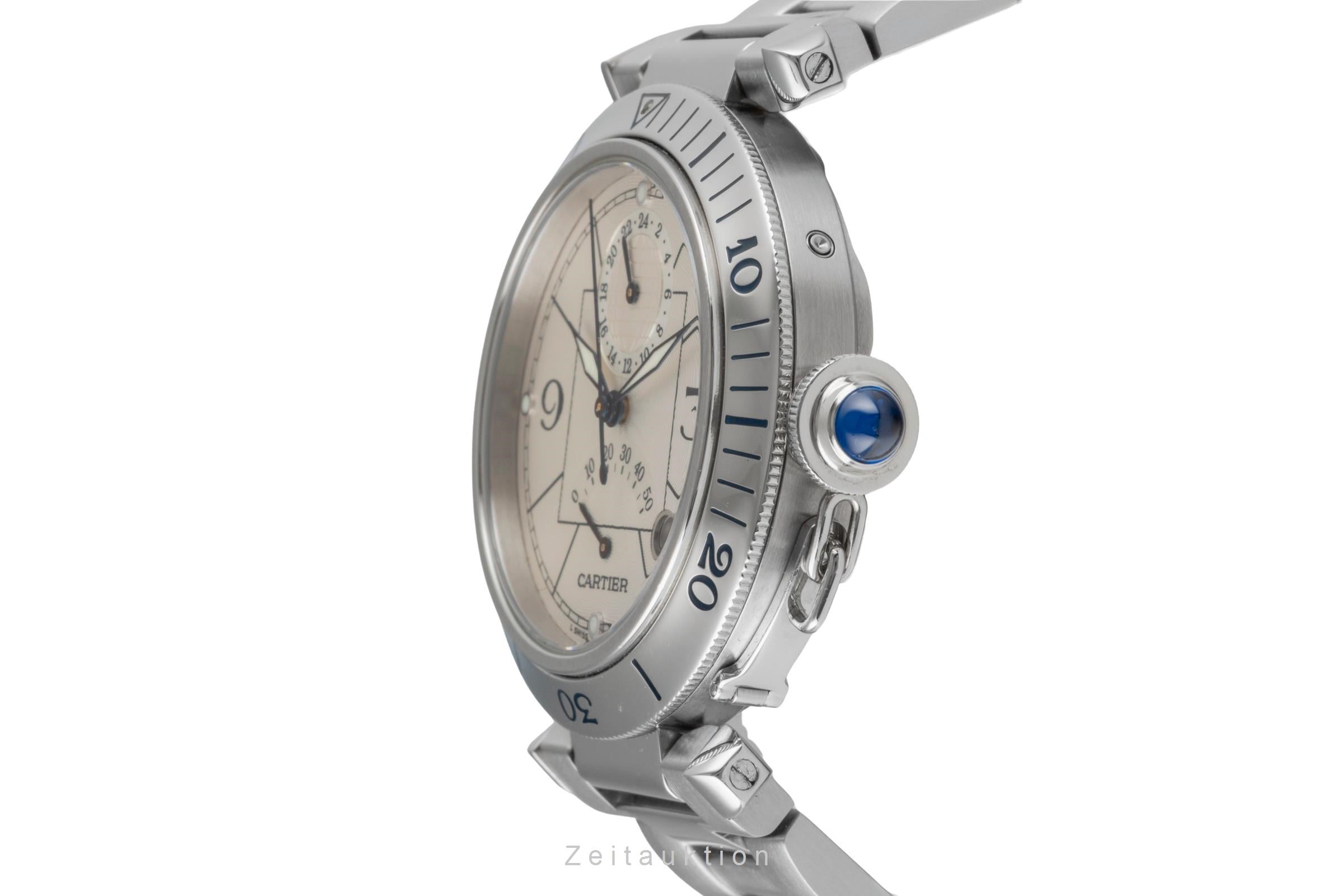 Cartier Pasha steel automatic men's watch W31037H3  [2600385]