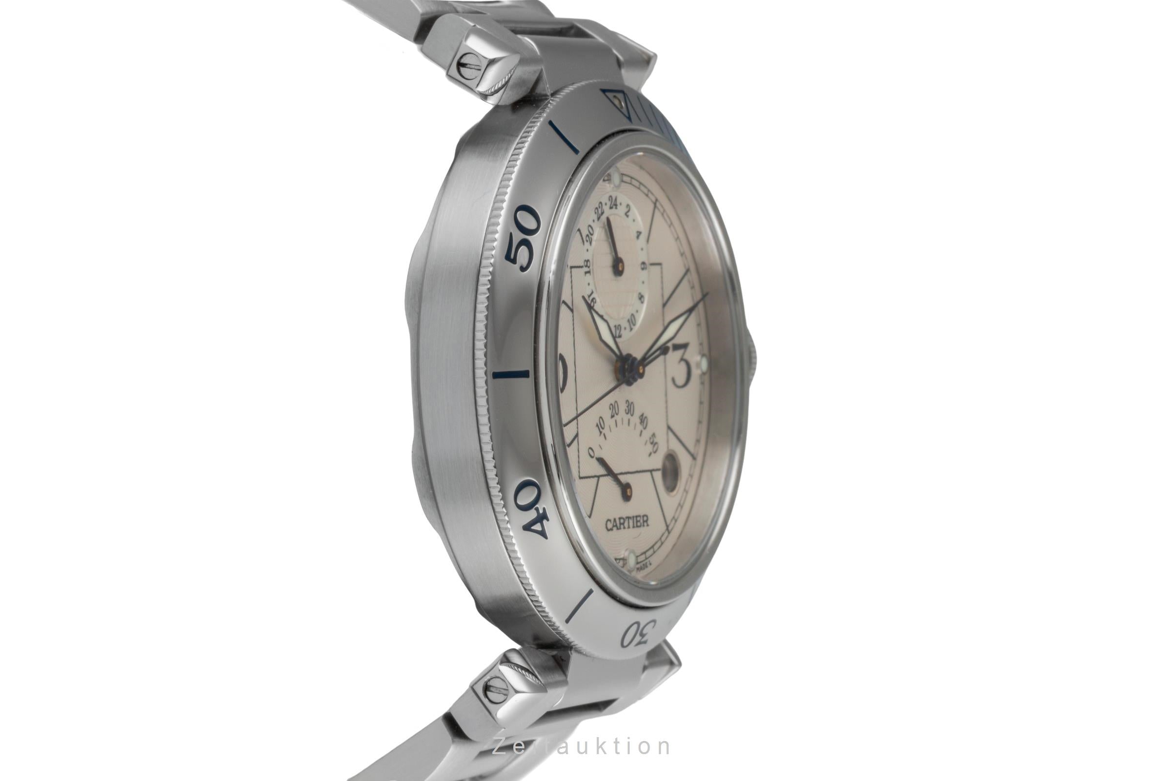 Cartier Pasha steel automatic men's watch W31037H3  [2600385]