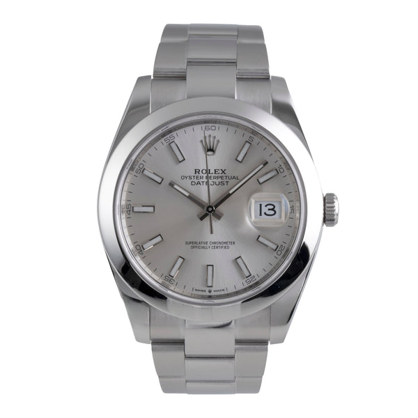 Rolex Datejust 41 Silver Dial Edelstahl Automatik Herrenuhr Ref. 126300  [2600393]