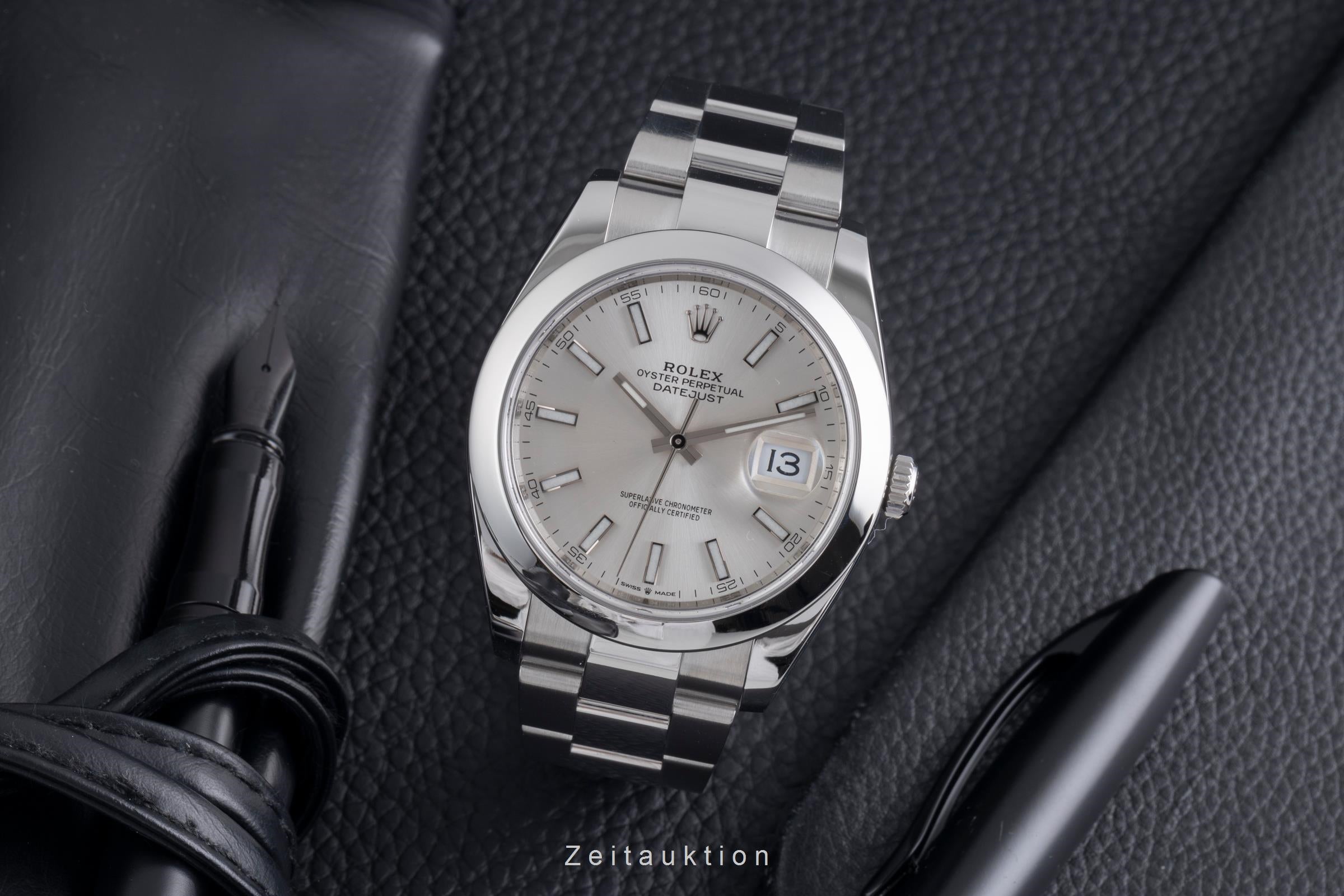 Rolex Datejust 41 Silver Dial Edelstahl Automatik Herrenuhr Ref. 126300  [2600393]