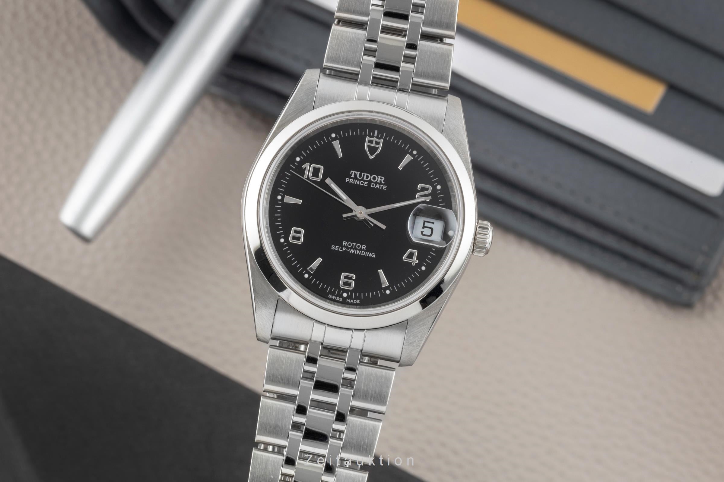 Tudor Prince Date steel automatic men's watch 74000N  [2600423]