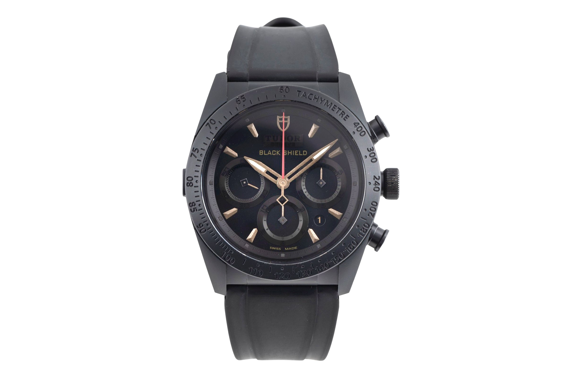 Tudor Black Shield chronograph ceramic / steel automatic men's watch 42000C  [2600427]
