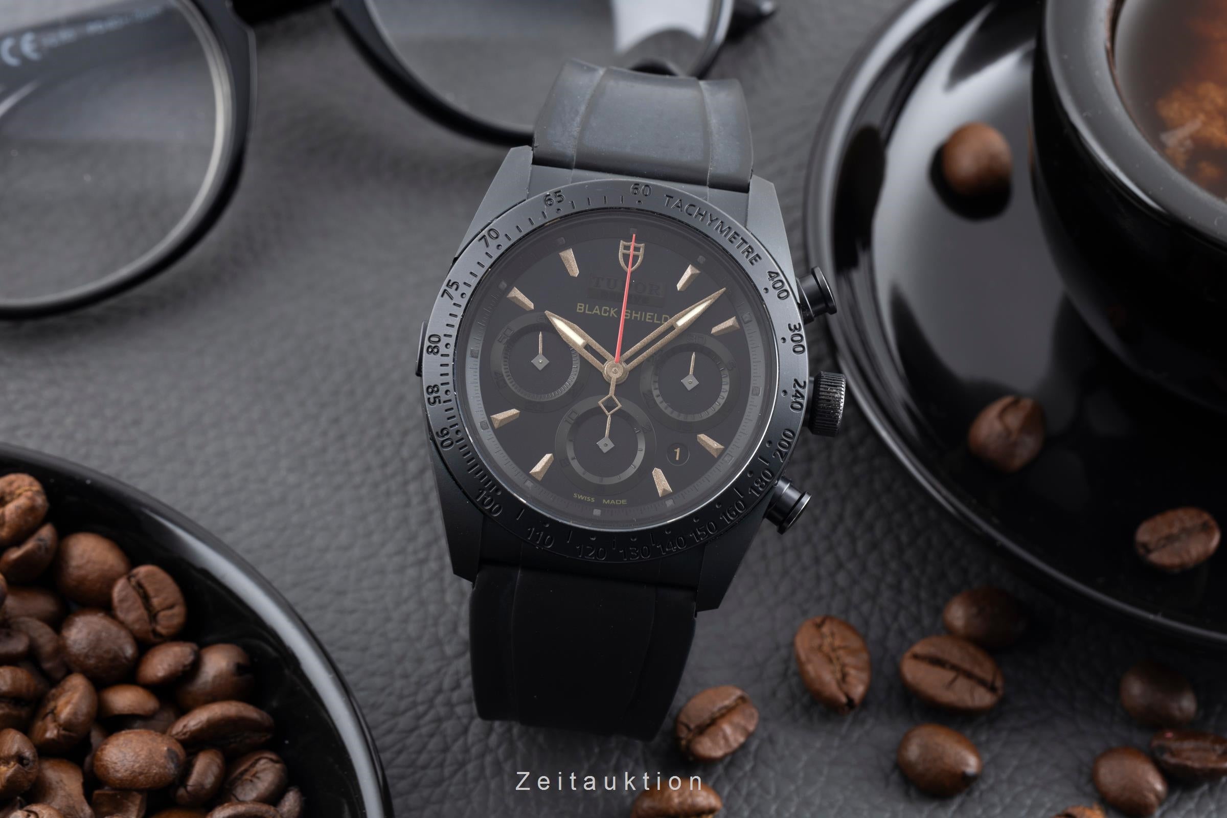 Tudor Black Shield cronografo ceramica / acciaio automatismo orologio da uomo 42000C  [2600427]