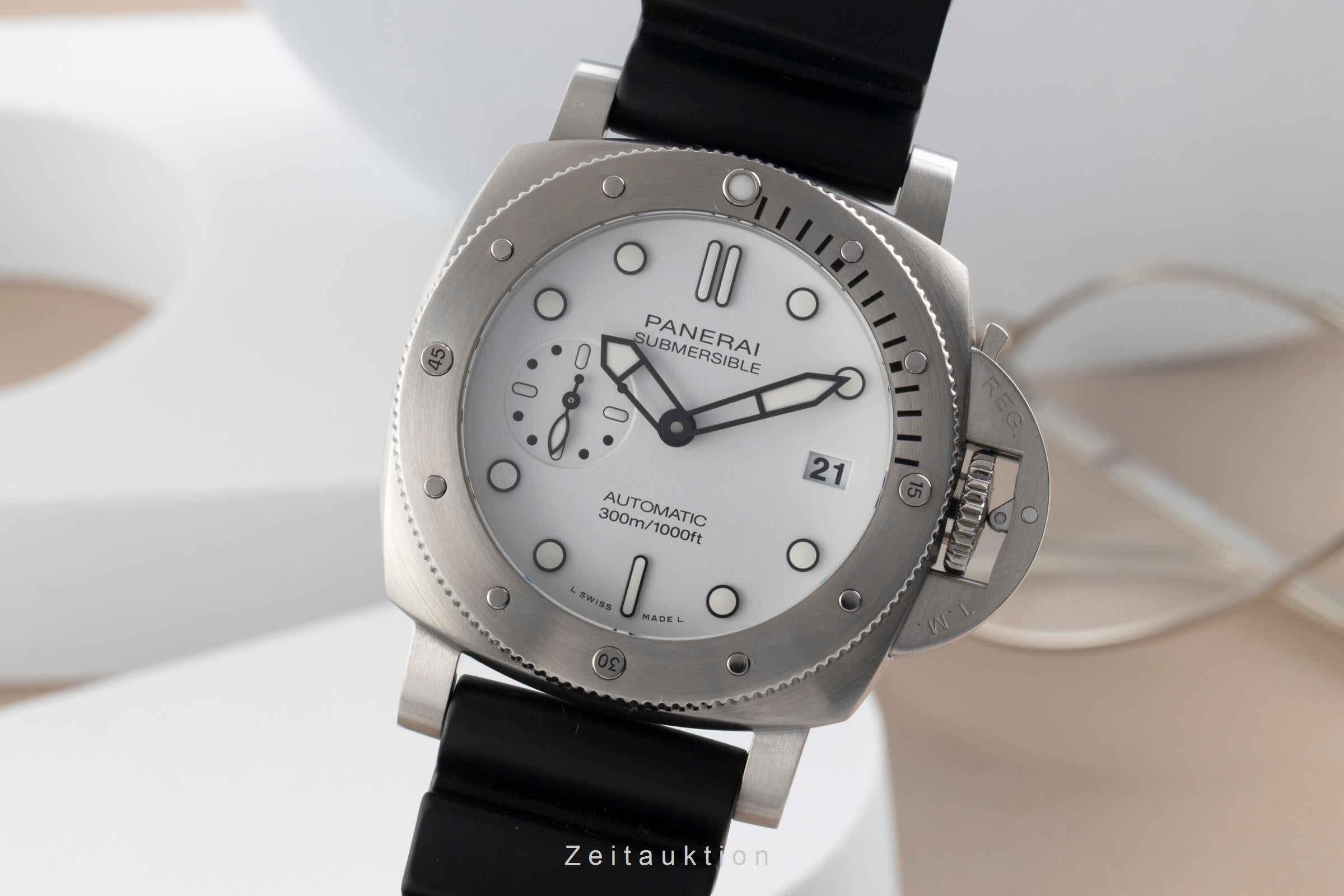 Panerai Submersible Edelstahl Automatik Herrenuhr Ref. PAM01223 B&P 2021 [2600430]