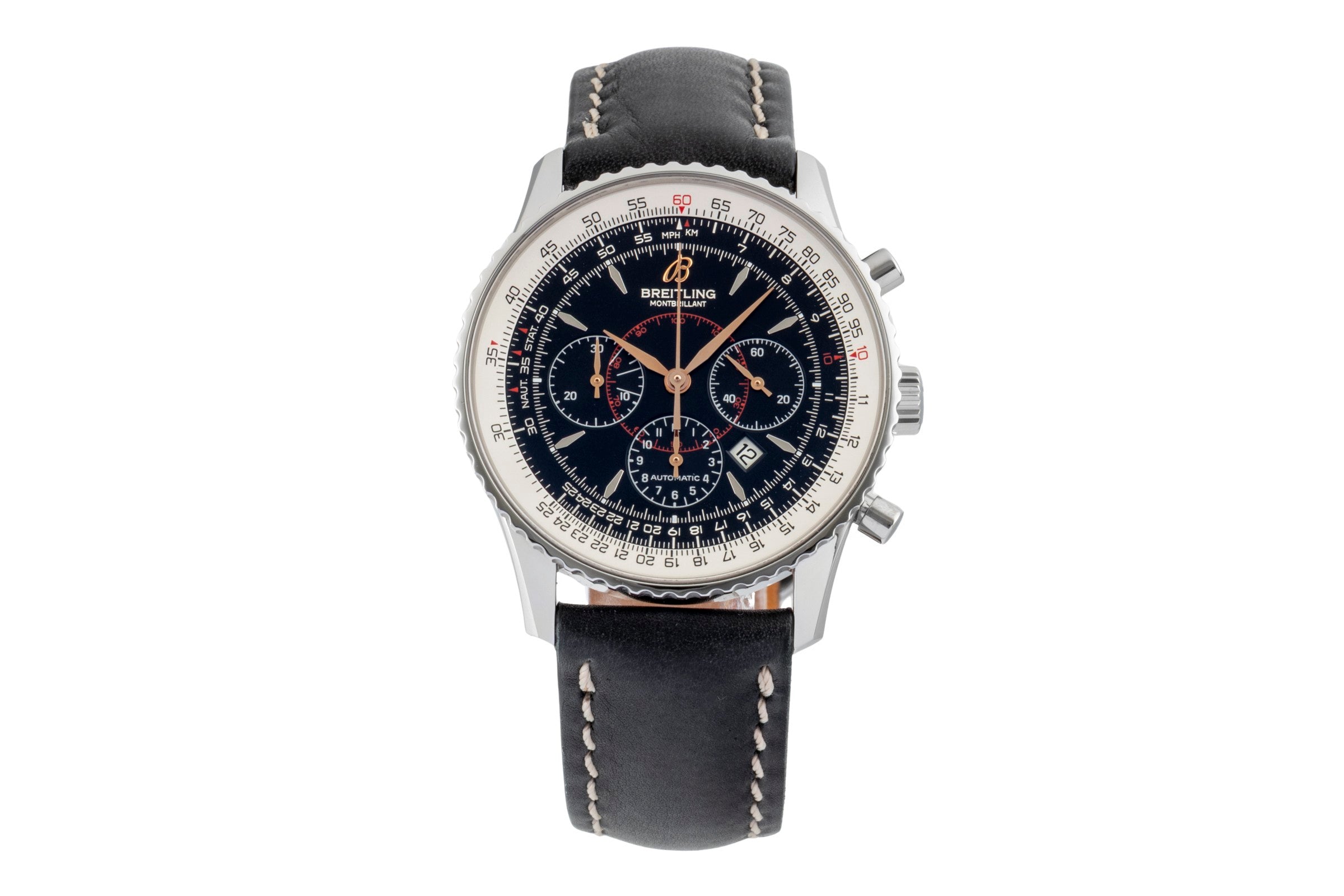 Breitling Montbrillant chronograph steel automatic men's watch A41370  [2600440]