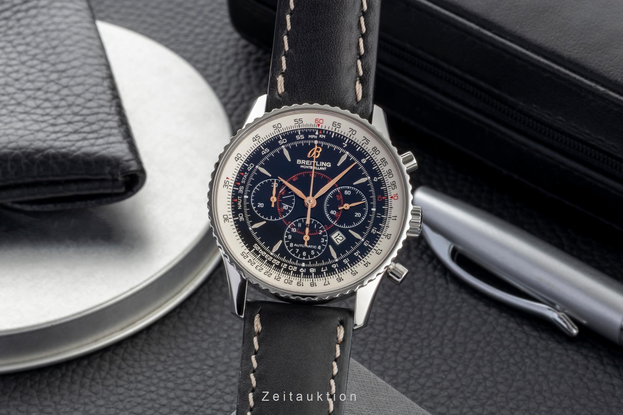 Breitling Montbrillant chronograph steel automatic men's watch A41370  [2600440]