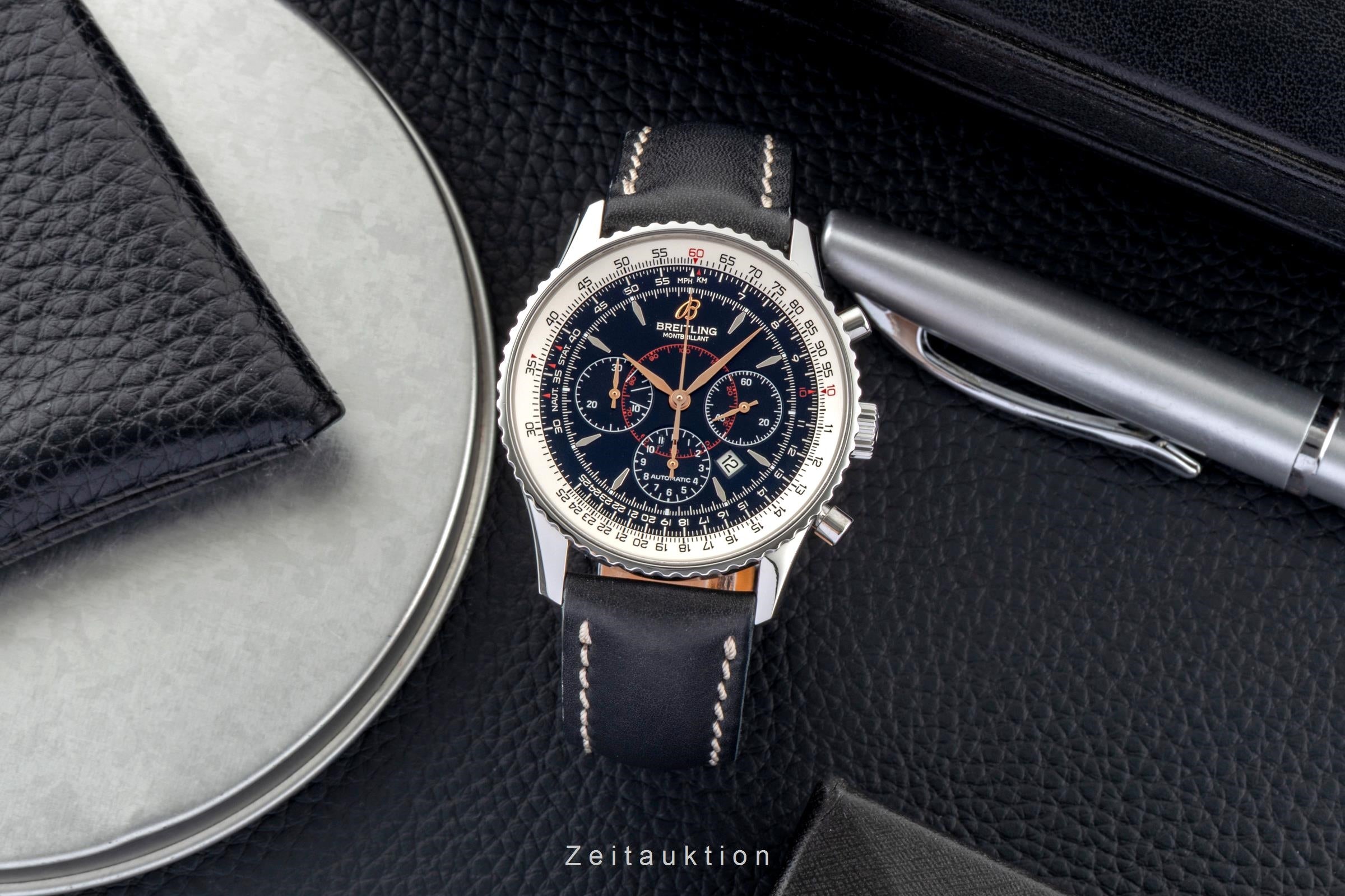 Breitling Montbrillant chronograph steel automatic men's watch A41370  [2600440]