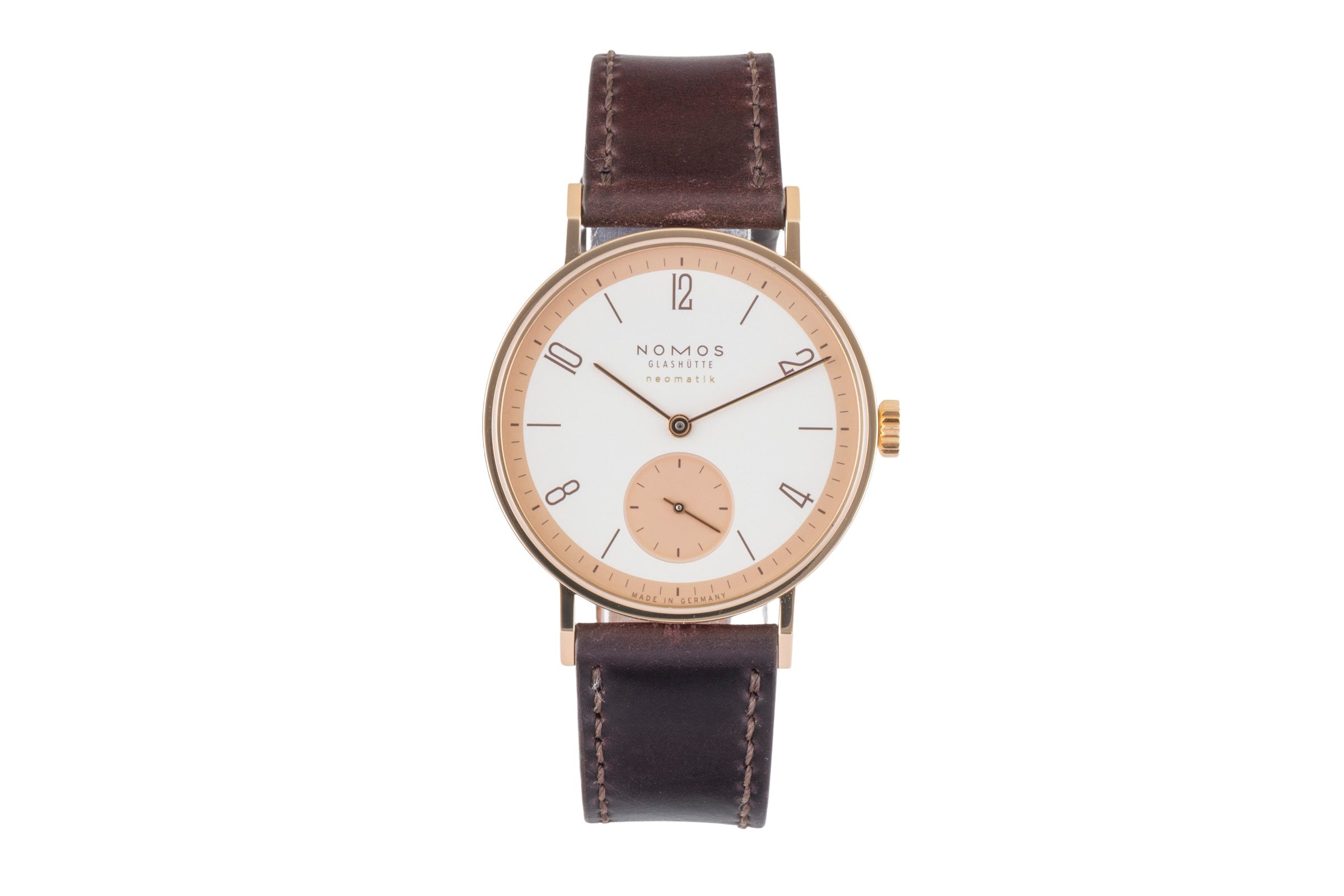 Nomos Neomatik 18 ct red gold automatic men's watch 160.S1 LP: 8600EUR Limited  [2600443]