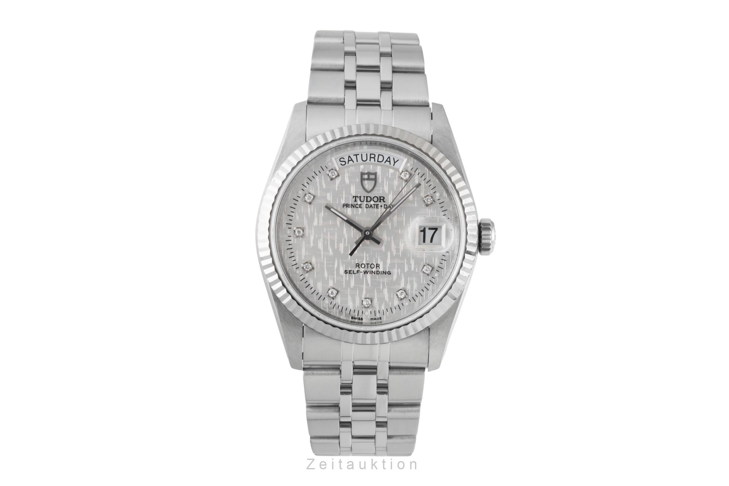 Tudor Date-Day steel / white gold automatic men's watch 76214  [2600449]