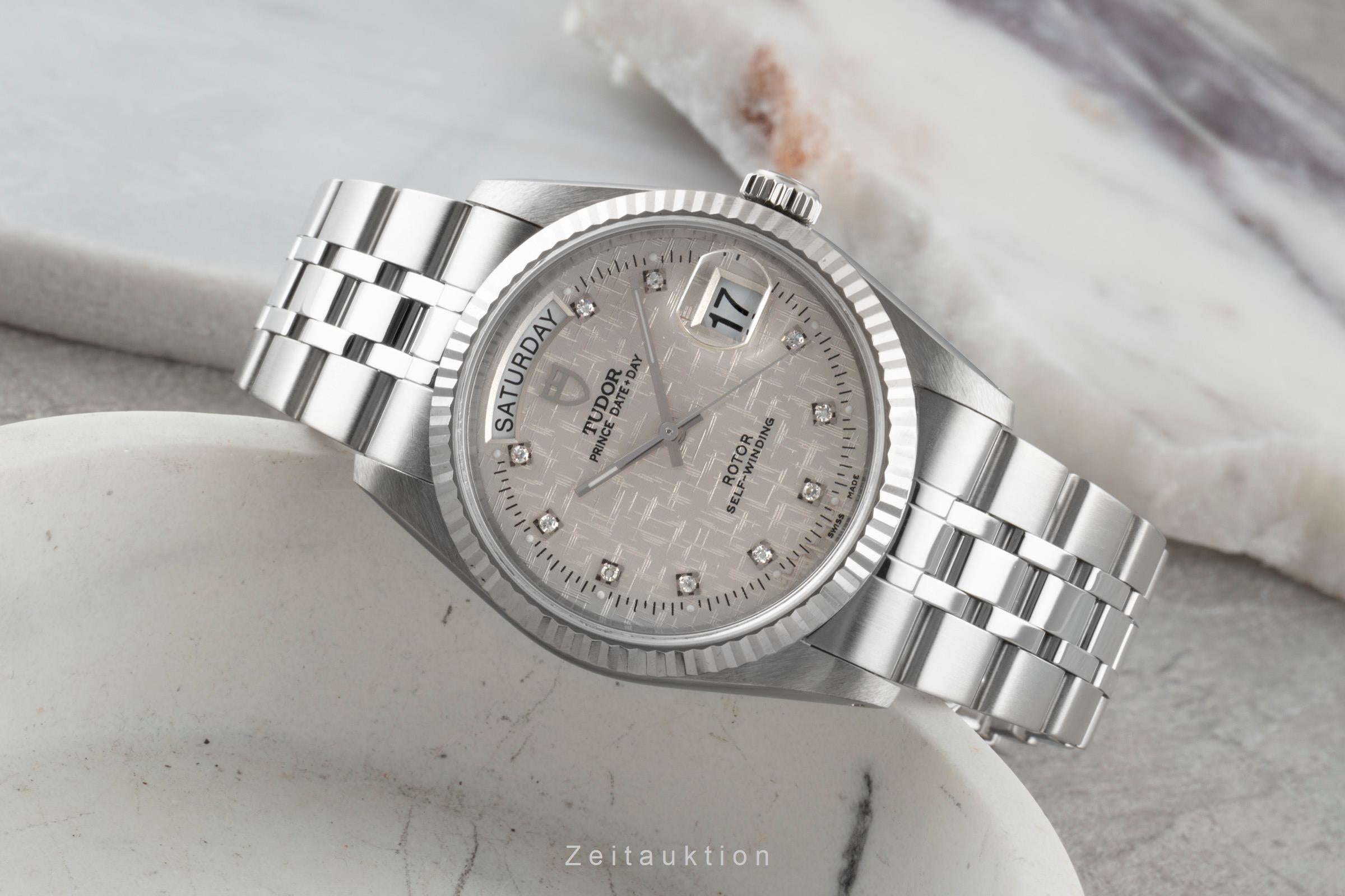 Tudor Date-Day steel / white gold automatic men's watch 76214  [2600449]