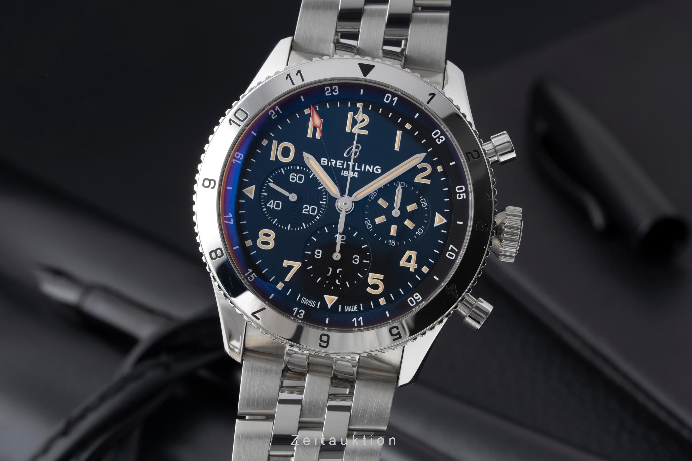 Breitling Super Avi chronograph steel automatic men's watch AB04453A1B1A1 LP: 11500EUR  [2600453]