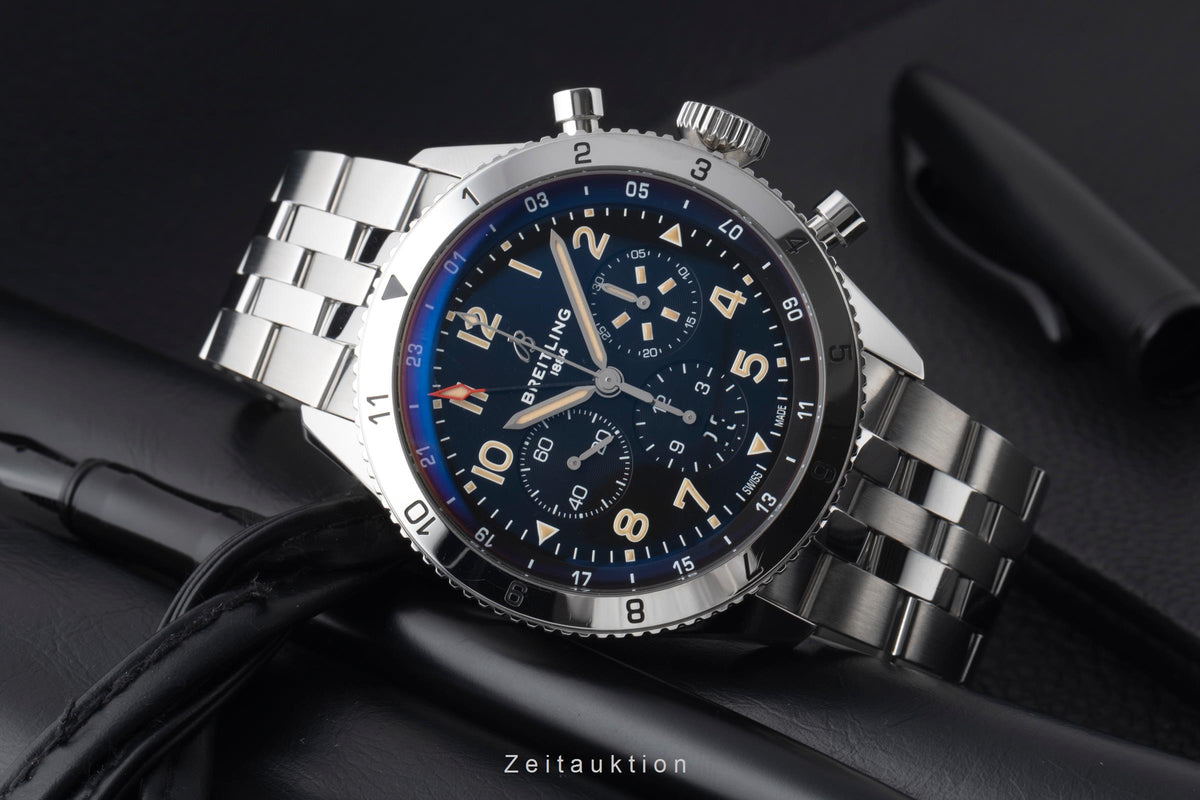 Breitling Super Avi chronograph steel automatic men's watch AB04453A1B1A1 LP: 11500EUR  [2600453]