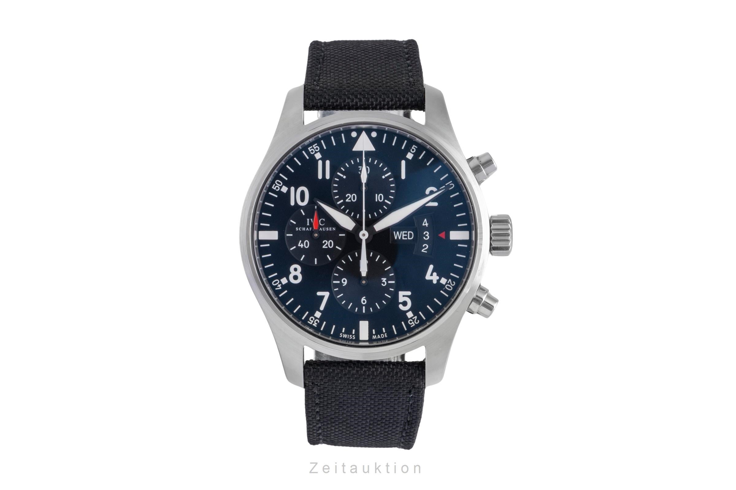 IWC Pilot Fliegeruhr Chronograph Automatik Herrenuhr Ref. IW377701 Papiere  [2600462]
