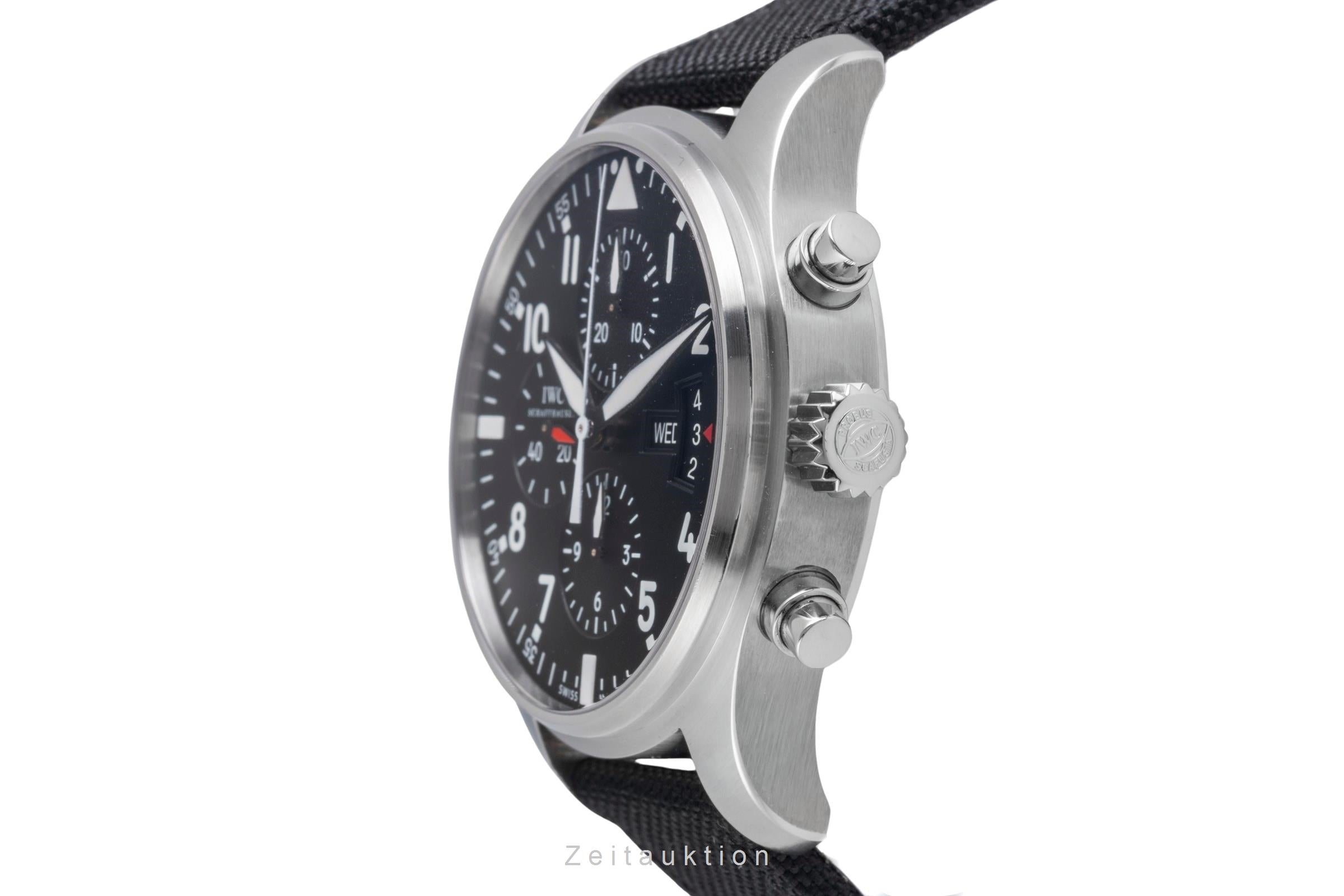 IWC Pilot Fliegeruhr Chronograph Automatik Herrenuhr Ref. IW377701 Papiere  [2600462]