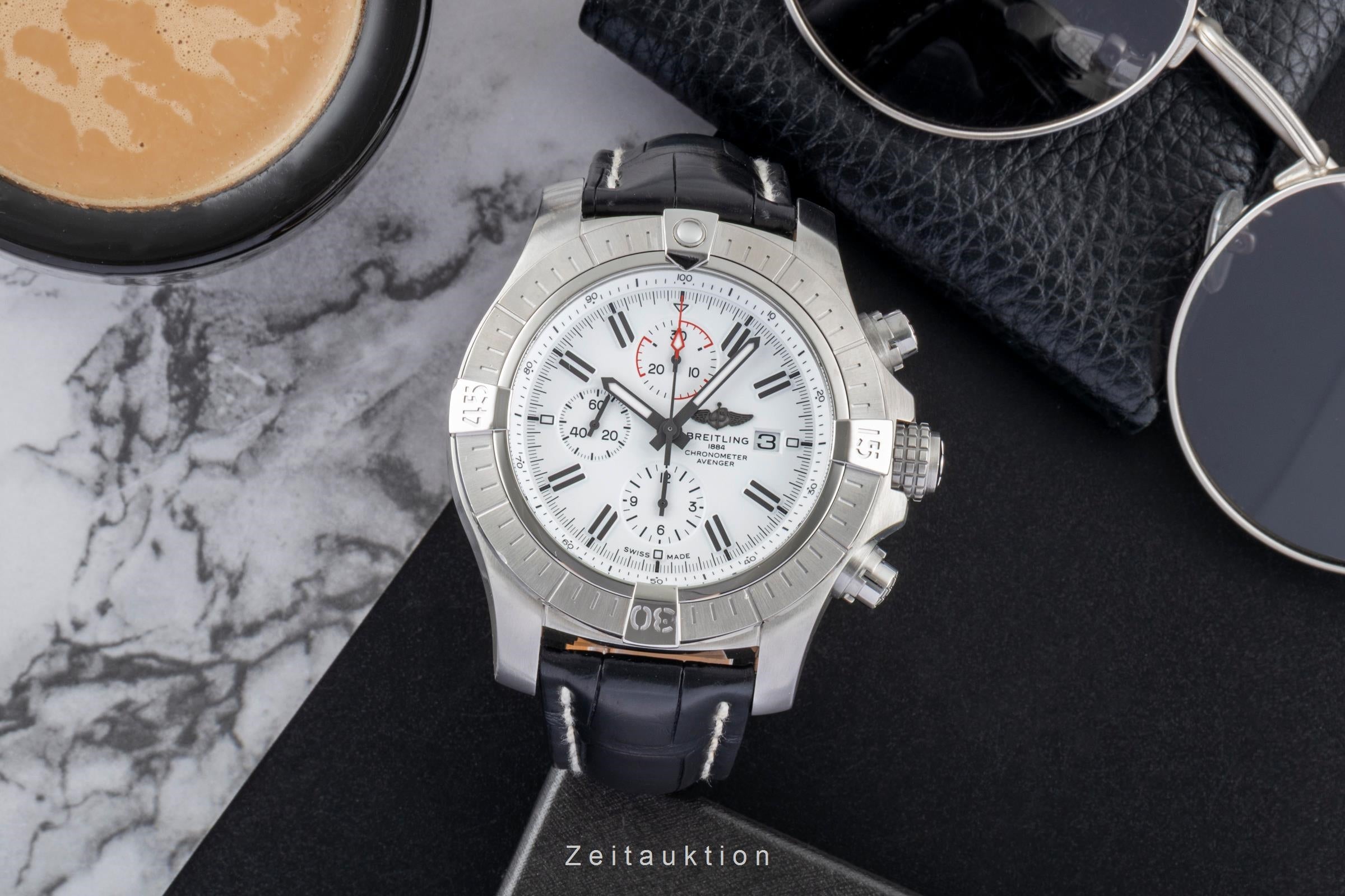 Breitling Super Avenger cronografo acciaio automatismo orologio da uomo A13375 Limited  [2600466]