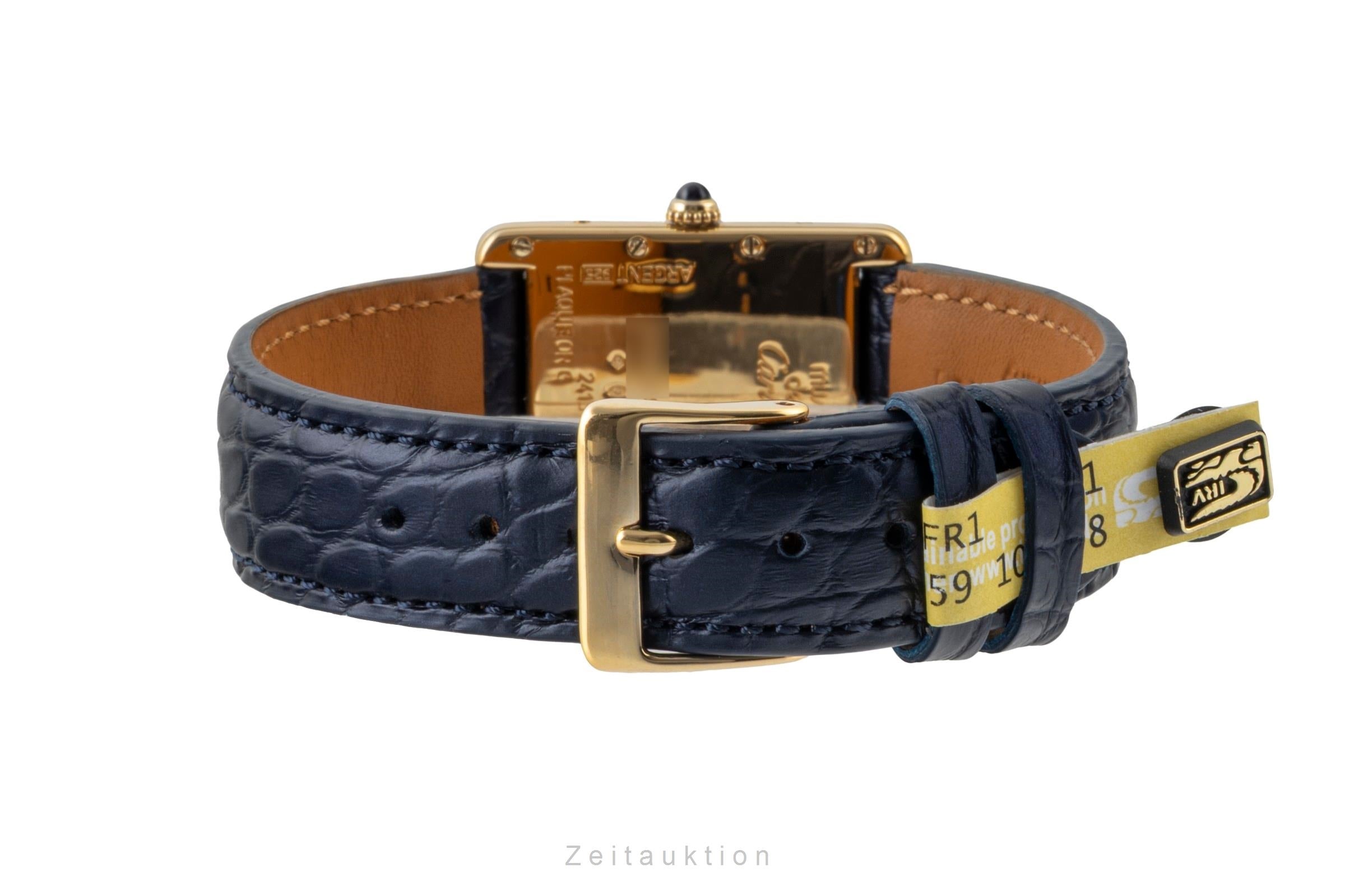 Cartier must Tank LM Silber vergoldet Quarz Herrenuhr Medium Ref. W1013754  [2600480]