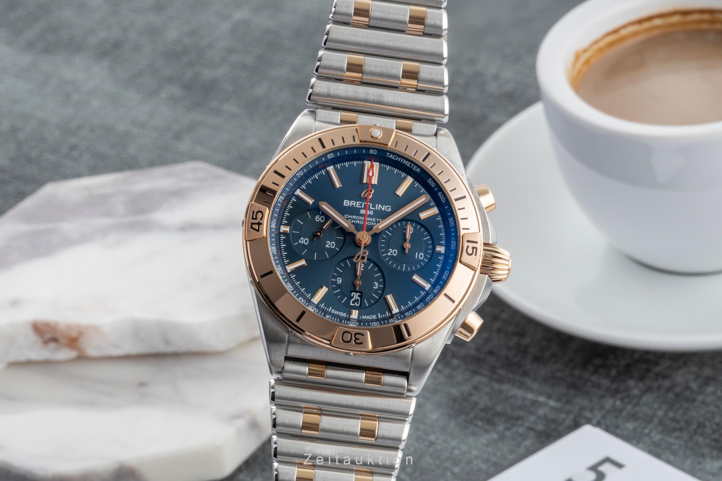 Breitling Chronomat chronograph steel / gold automatic men's watch UB0134 LP: 14200EUR  [2600481]