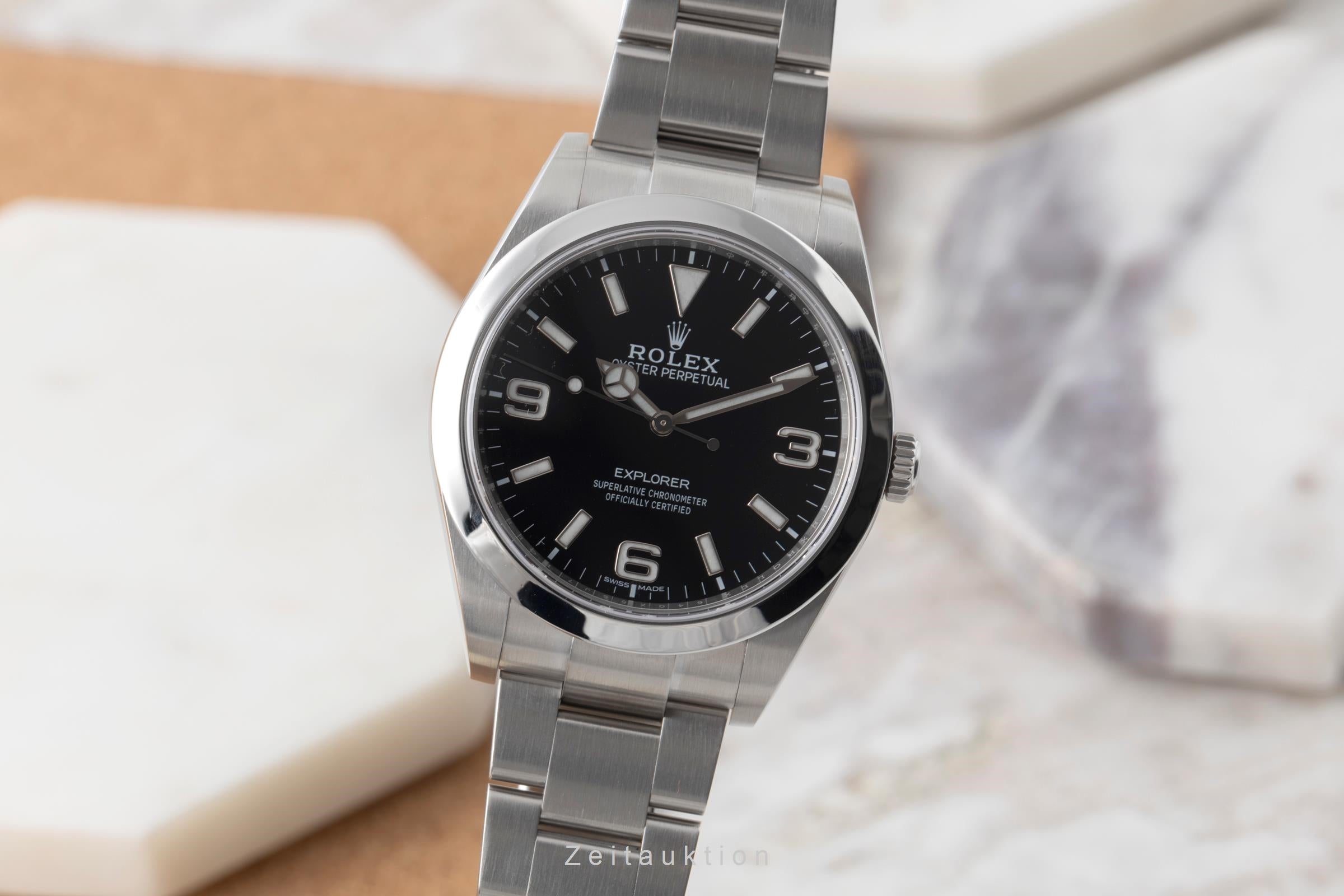 Rolex Explorer steel automatic men's watch 214270  [2600485]