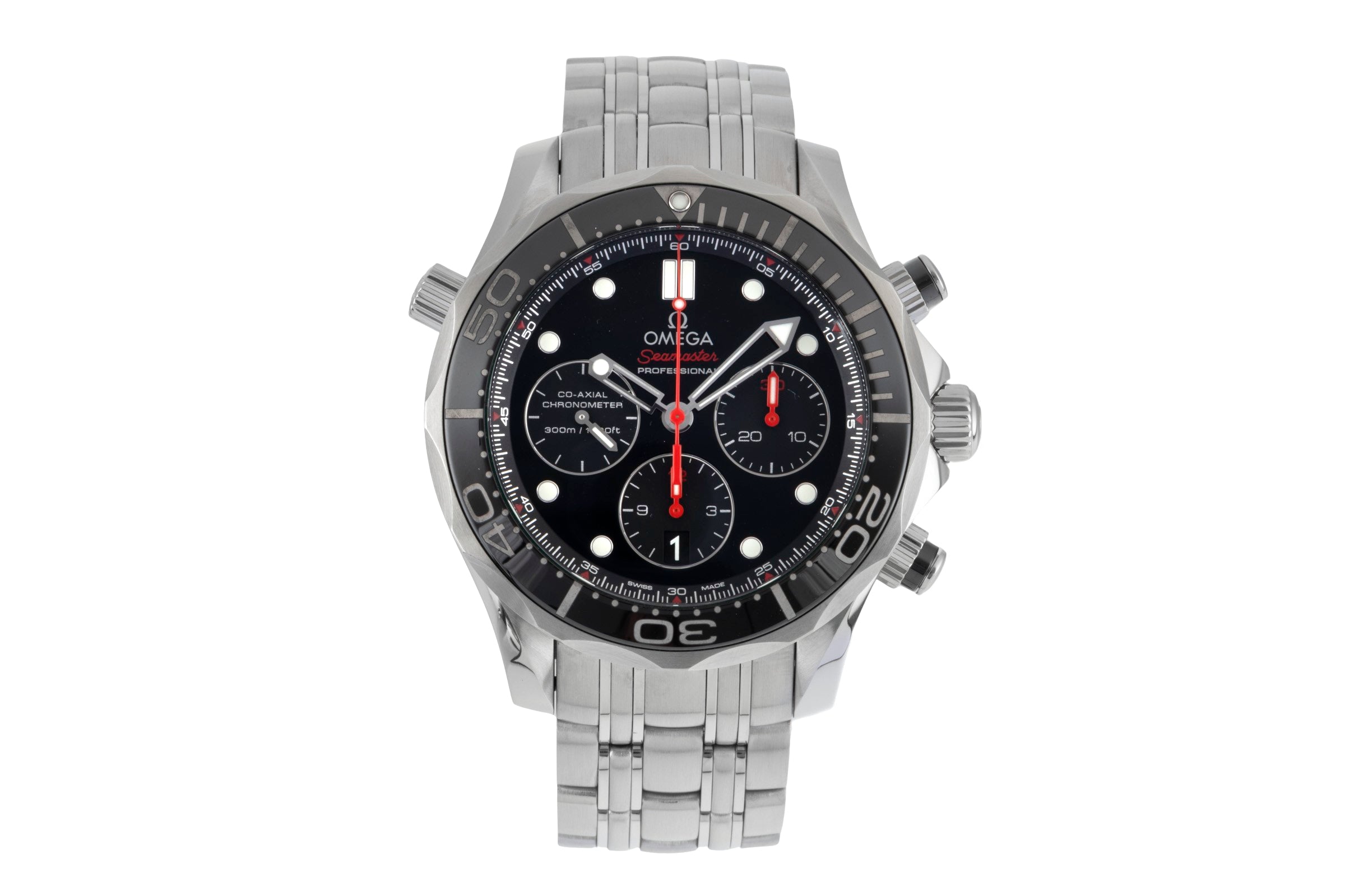 Omega Seamaster chronograph steel automatic men's watch 212.30.44.50.01.001 LP: 9300EUR  [2600487]