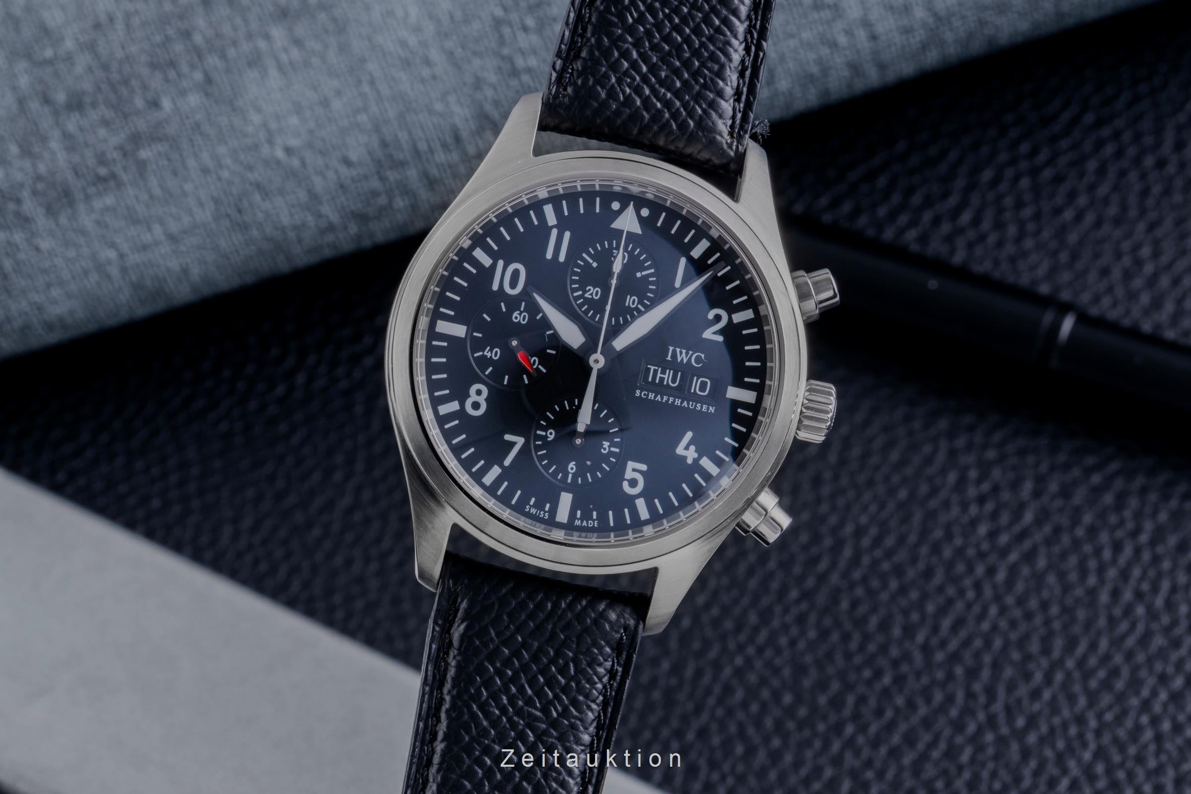 IWC Schaffhausen Fliegeruhr Chronograph Automatik Stahl Ref. IW371701 VP: 7800 € [2600490]