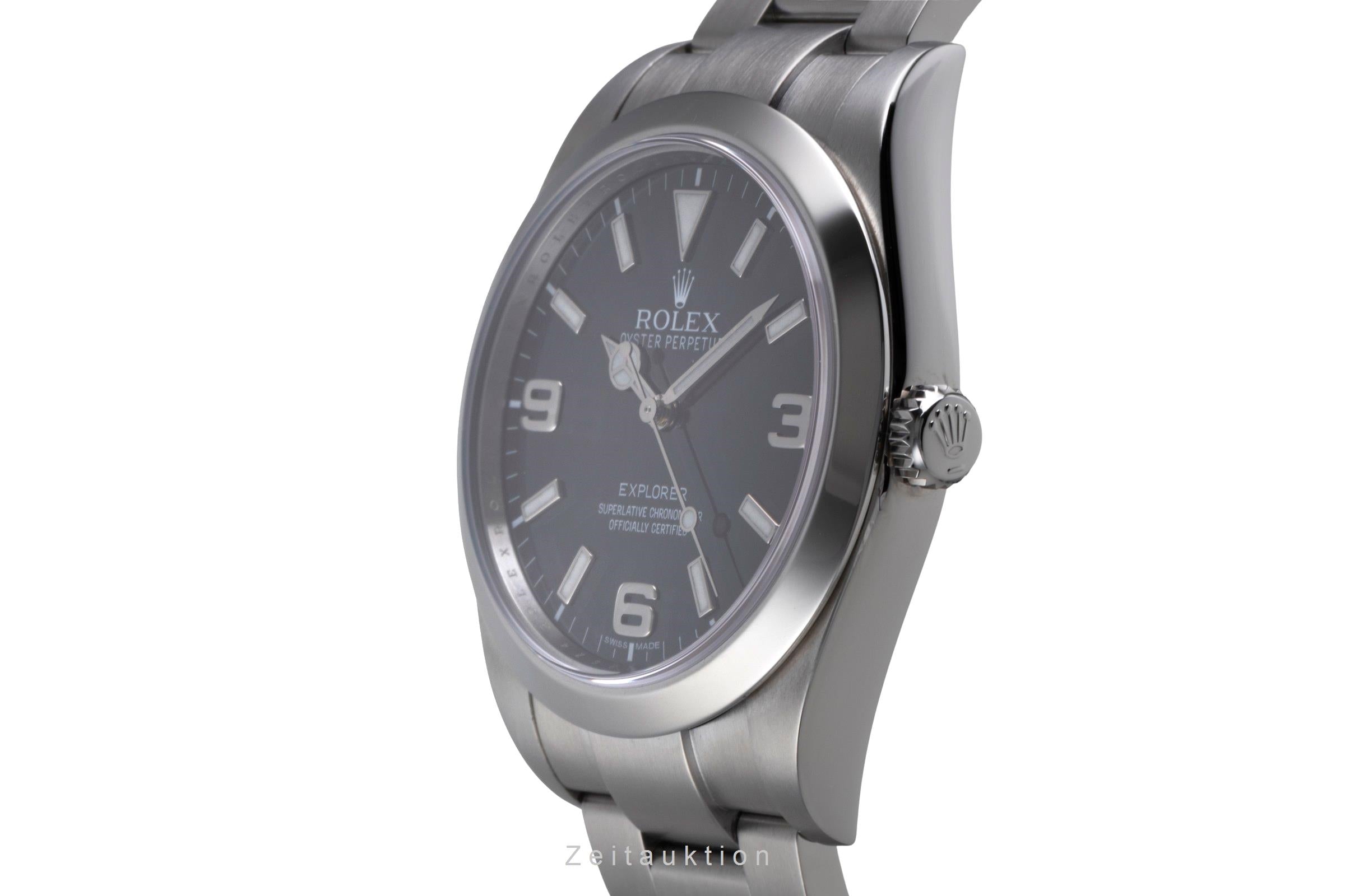 Rolex Explorer 39 Oyster Perpetual Edelstahl Automatik Ref. 214270 B&P 2012 [2600497]