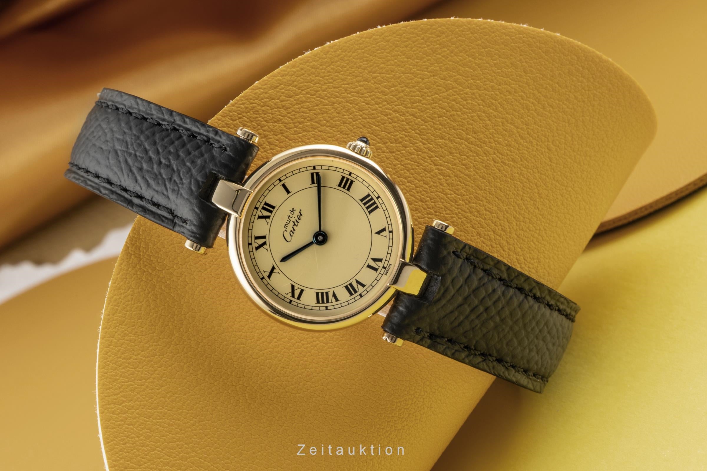Cartier Vermeil argento dorato quarzo orologio da donna  [2600498]