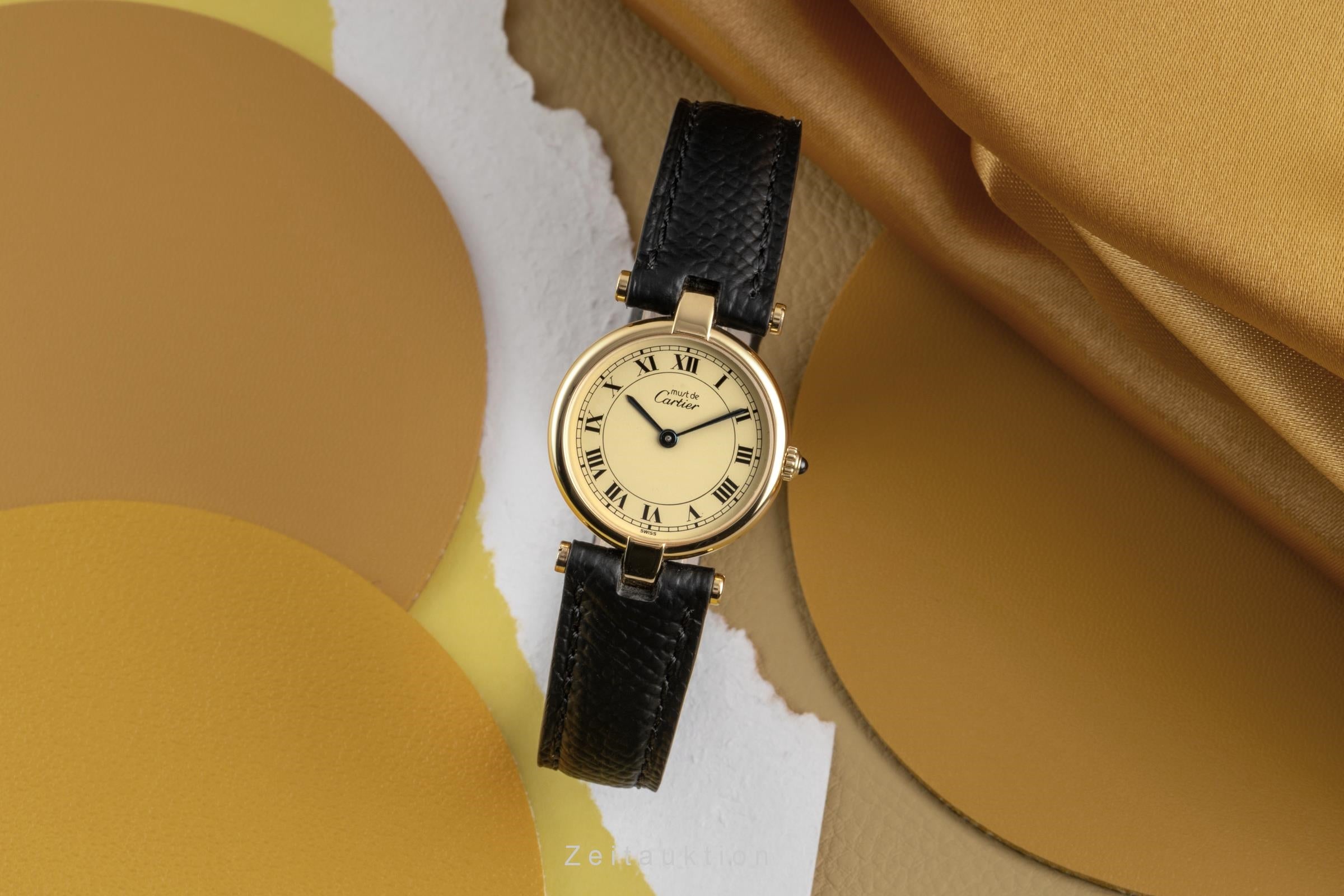 Cartier Vermeil argento dorato quarzo orologio da donna  [2600498]