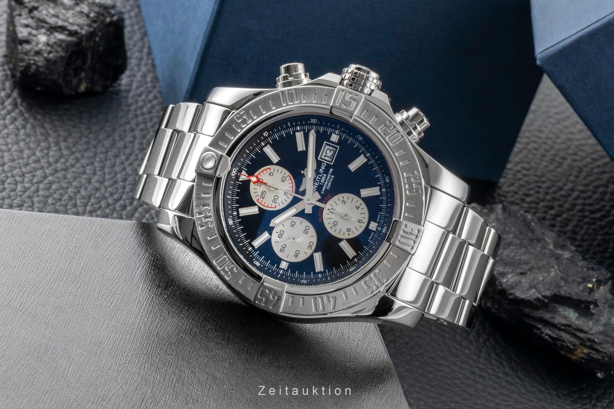 Breitling Super Avenger chronograph steel automatic Kal. B13 Ref