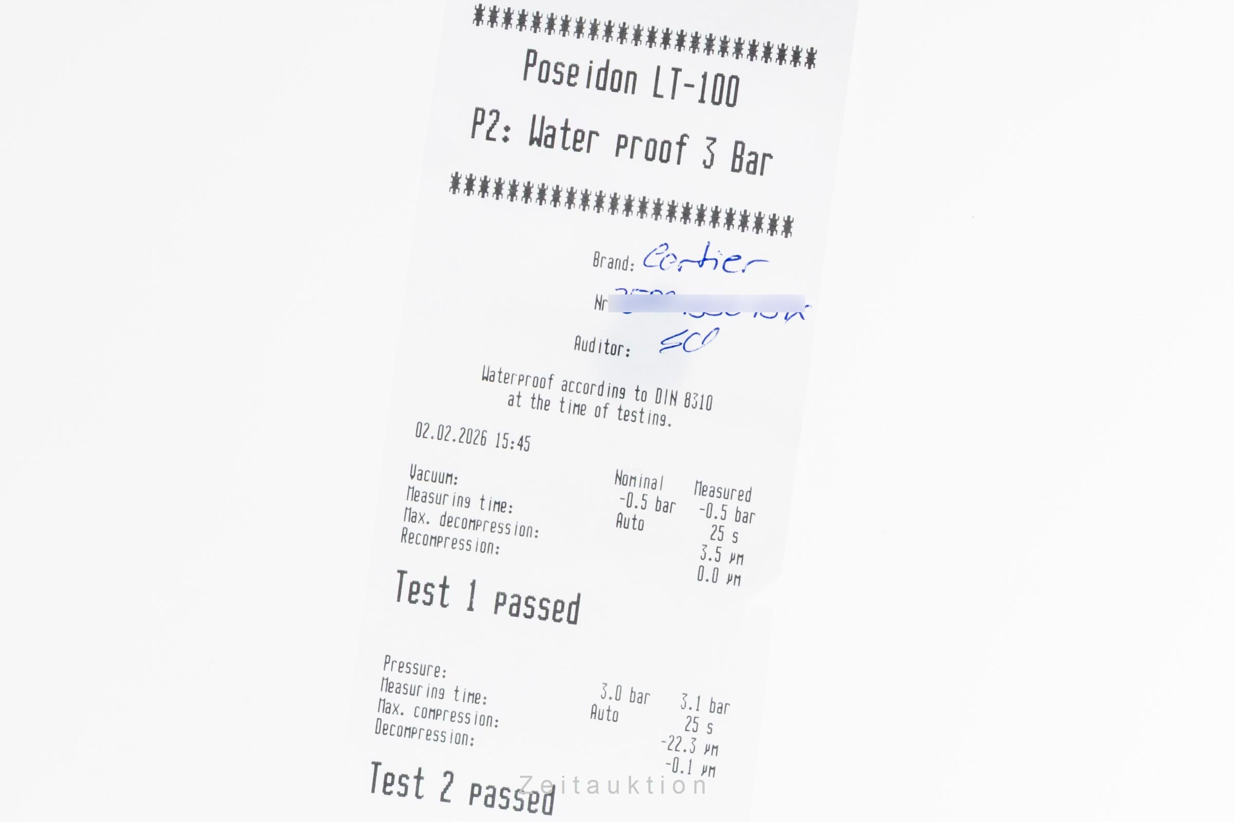 Cartier Tank MC Automatik Edelstahl Herrenuhr Ref. W5330004 [2600508]