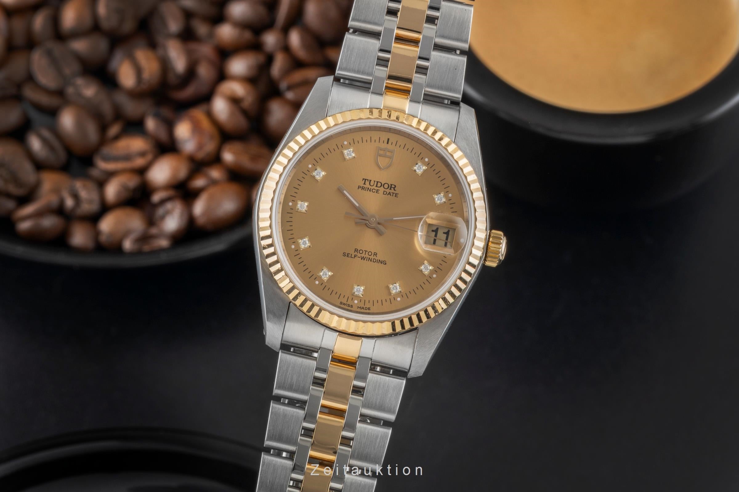Tudor Prince Date steel / gold automatic men's watch 74033  [2600514]