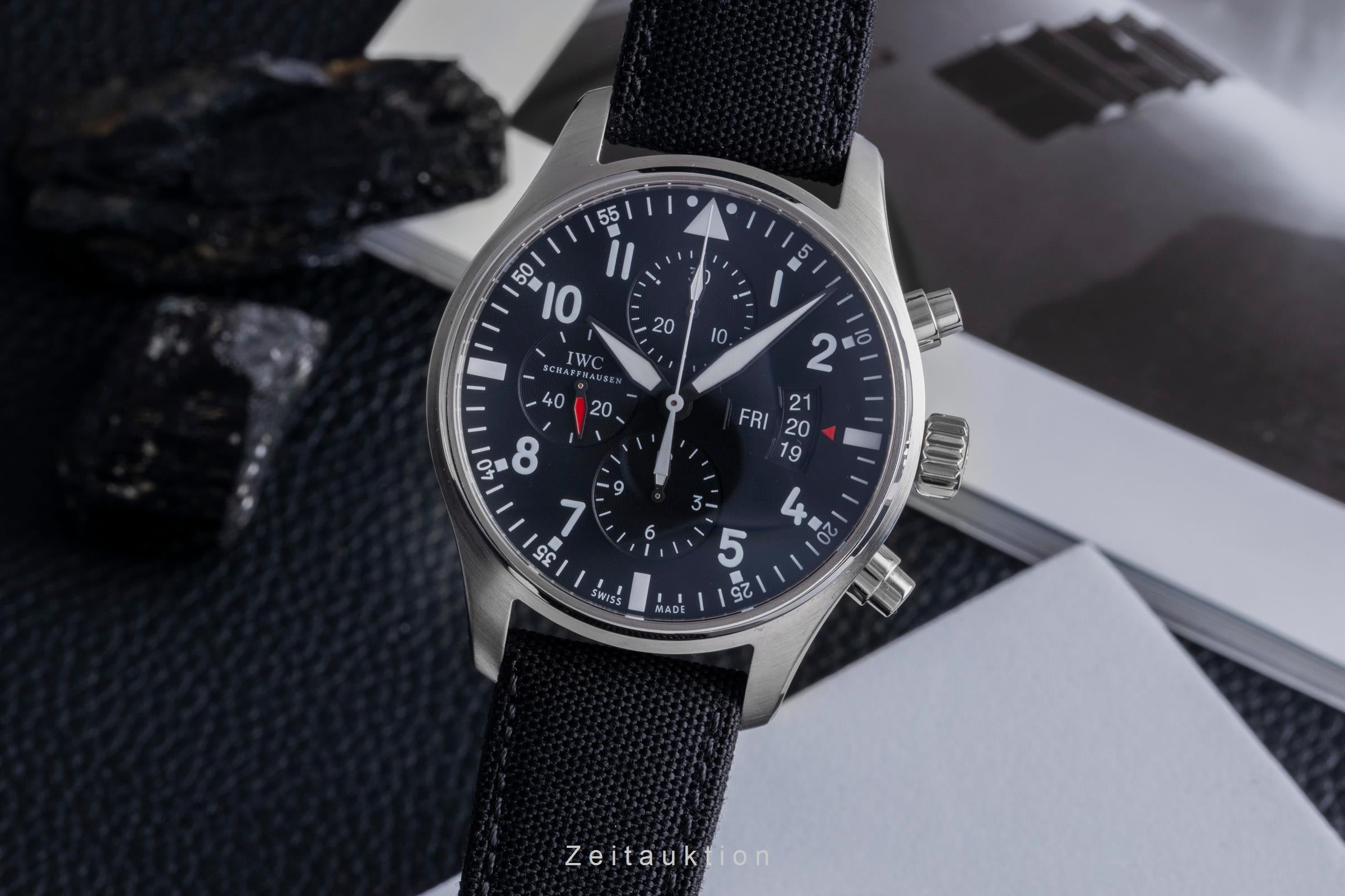 IWC Fliegerchronograph chronograph steel automatic men's watch IW377701 LP: 7800EUR  [2600517]