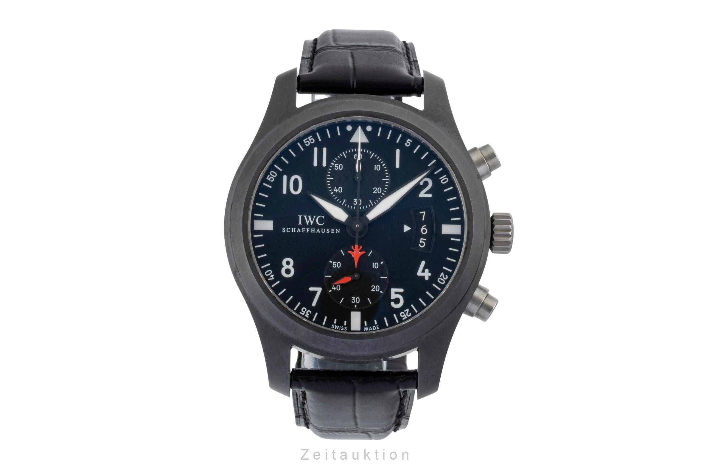 IIWC Pilot Chronograph Top Gun Keramik Automatik Herrenuhr Ref. IW388001 B&P [2600521]