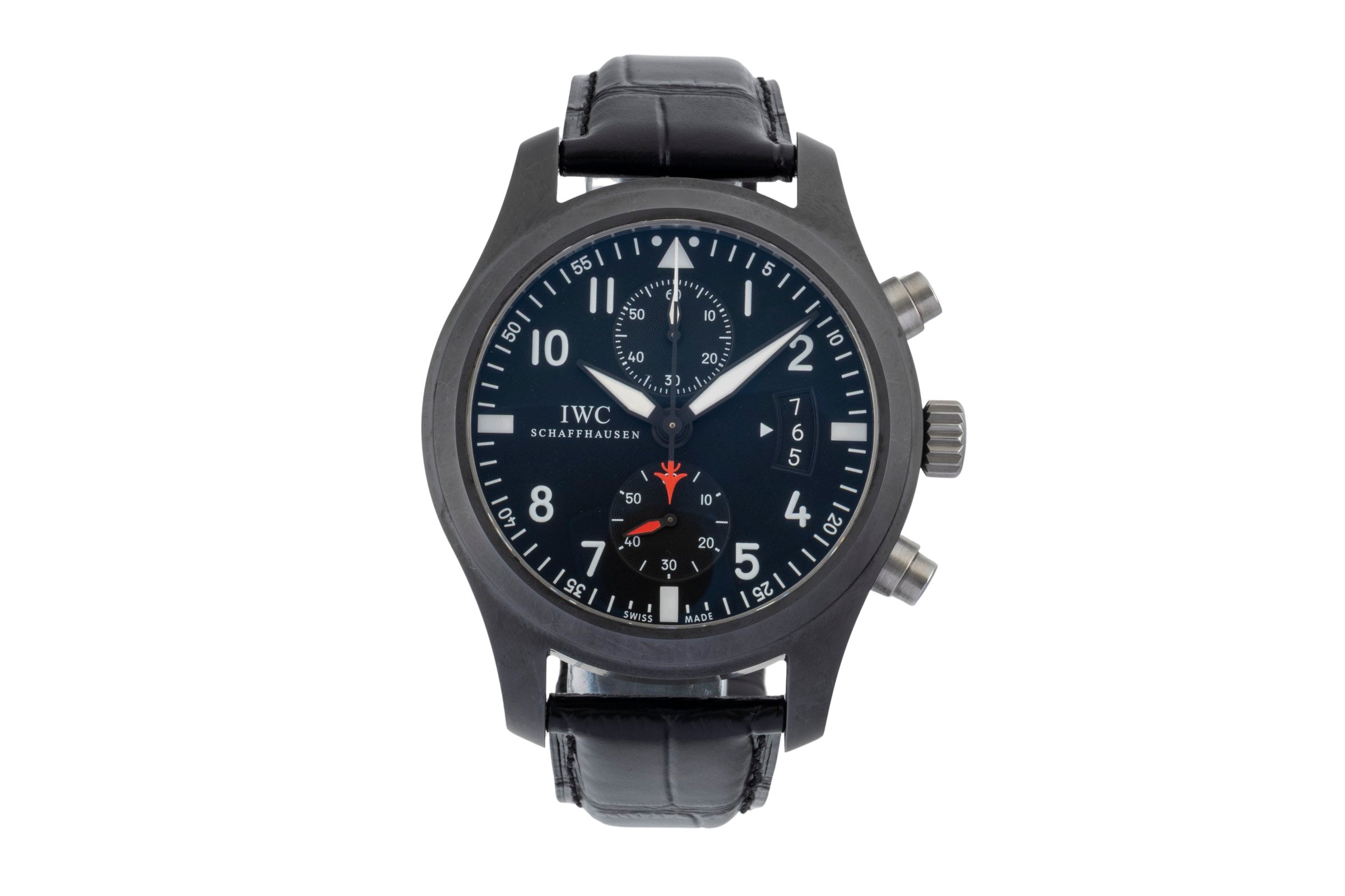 IWC Fliegerchronograph chronograph ceramic / titanium automatic men's watch IW388001 LP: 9900EUR  [2600521]