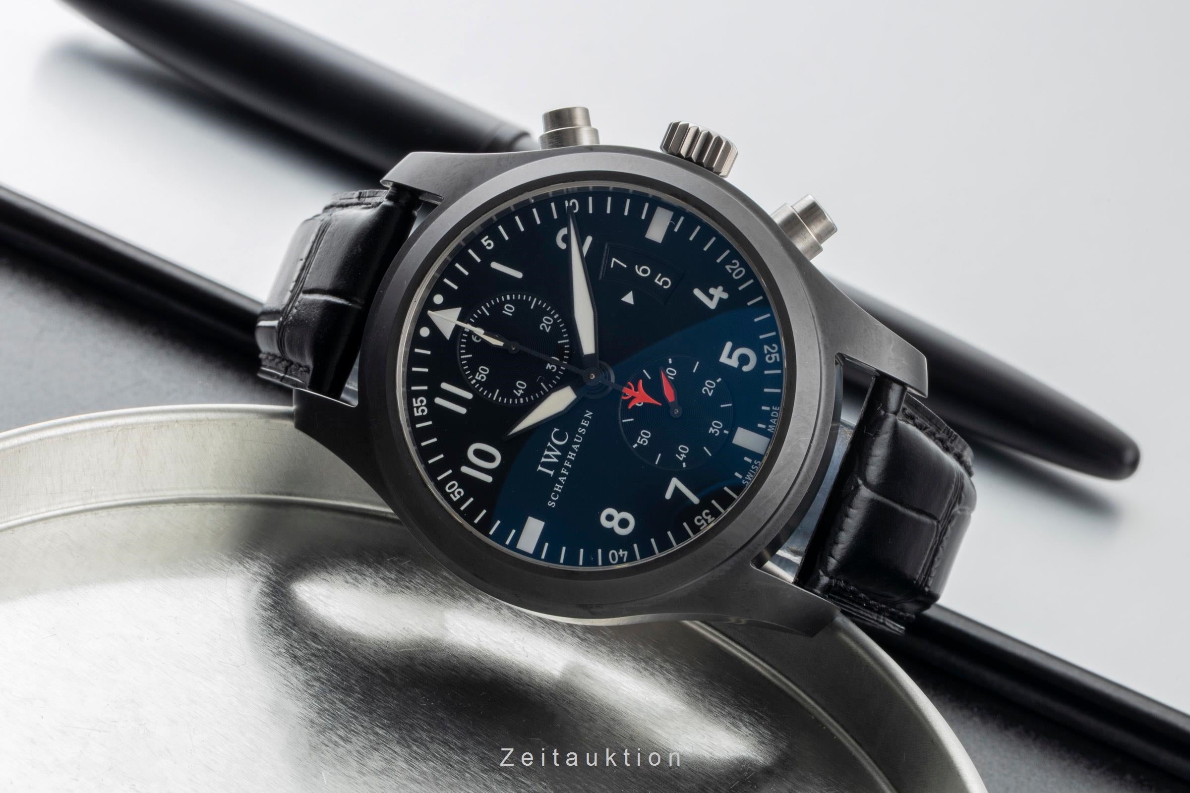 IIWC Pilot Chronograph Top Gun Keramik Automatik Herrenuhr Ref. IW388001 B&P [2600521]