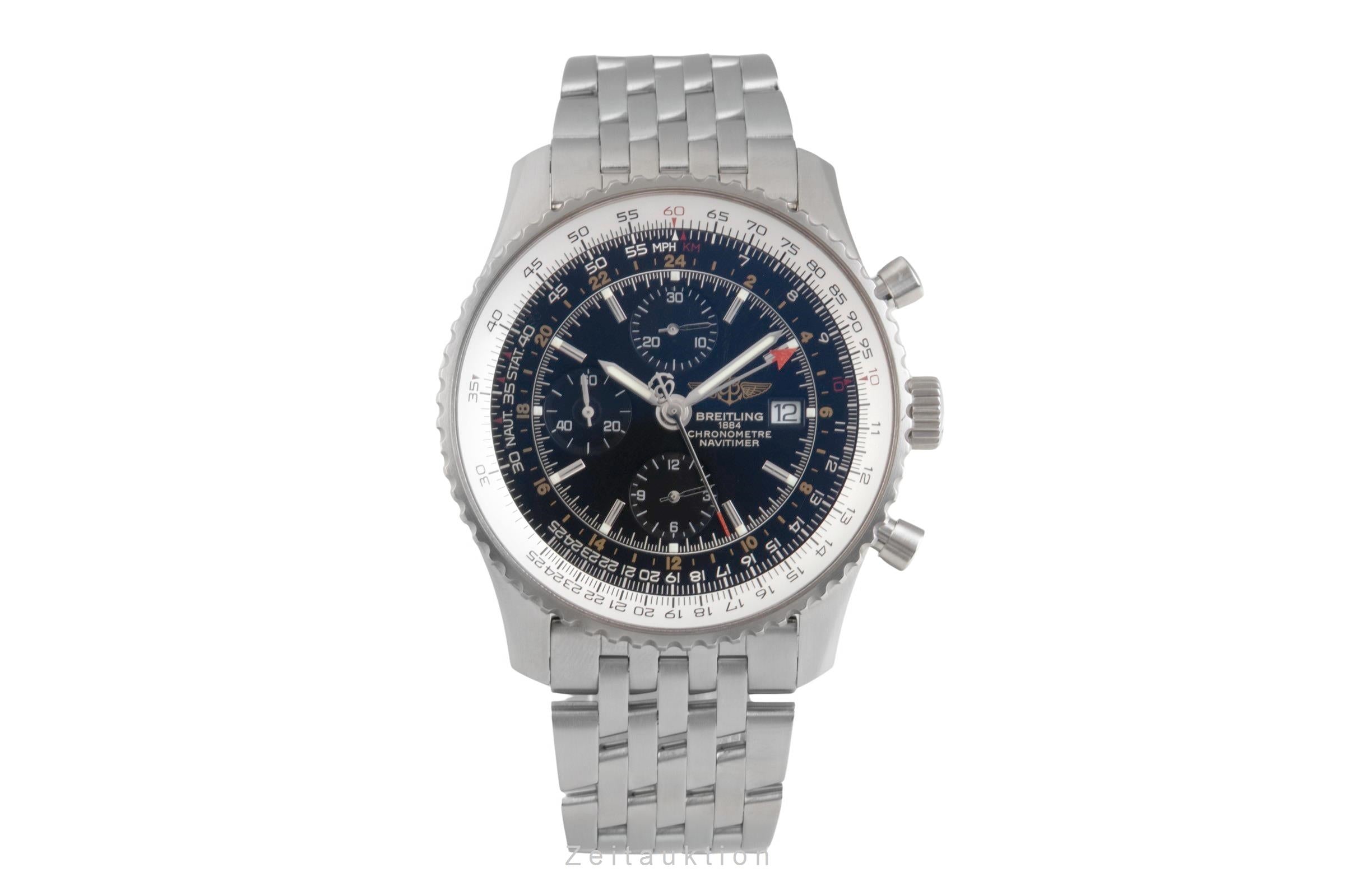 Breitling Navitimer World Chronograph Stahl Automatik Ref. A24322 B&P 2006 [2600524]