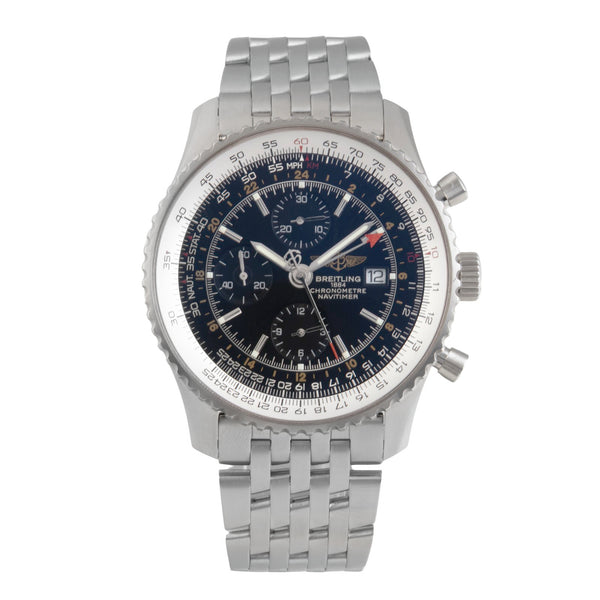Breitling Navitimer World Chronograph Stahl Automatik Ref. A24322 B&P 2006 [2600524]