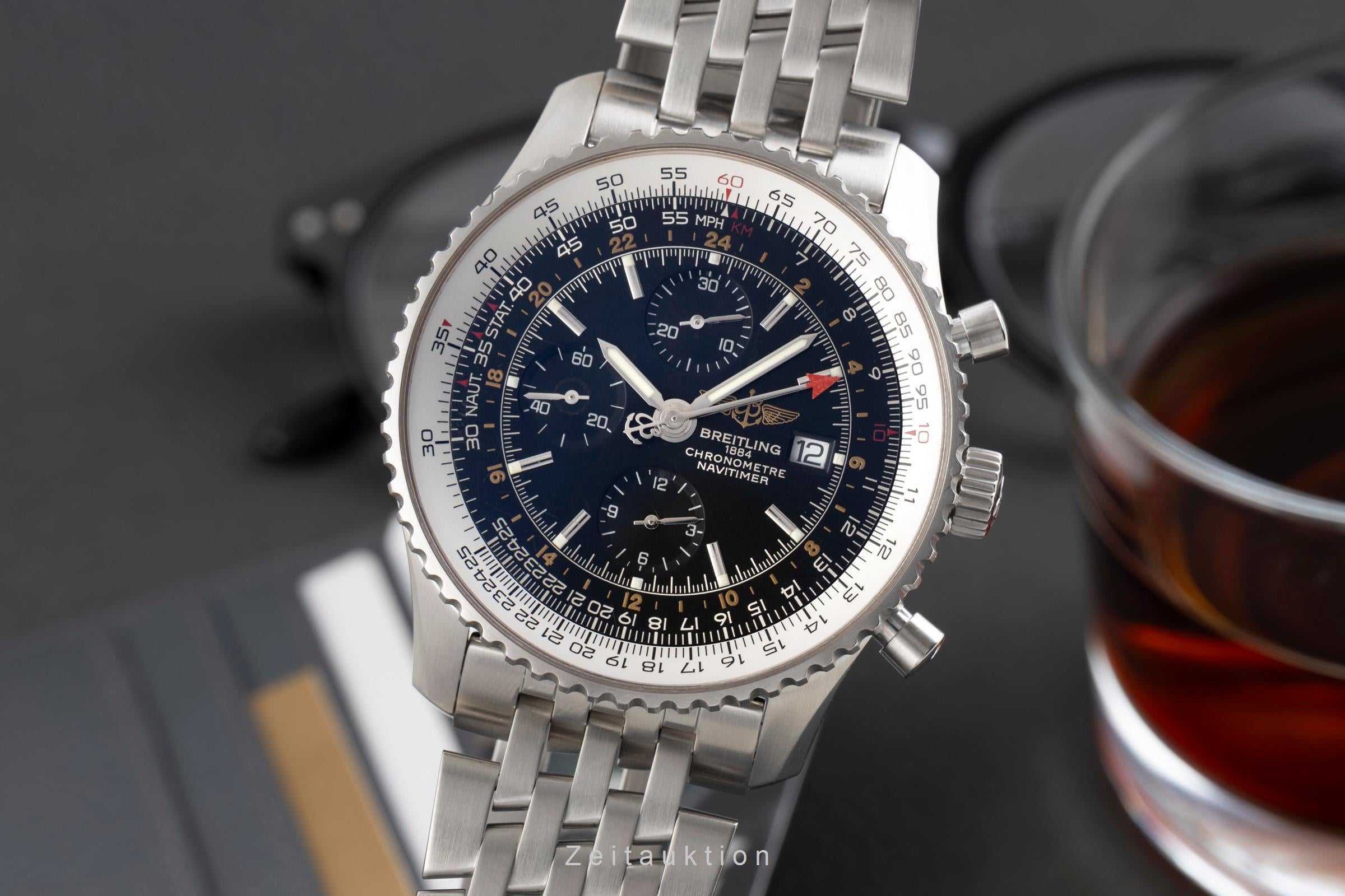Breitling Navitimer World cronógrafo acero automático reloj para caballeros A24322  [2600524]