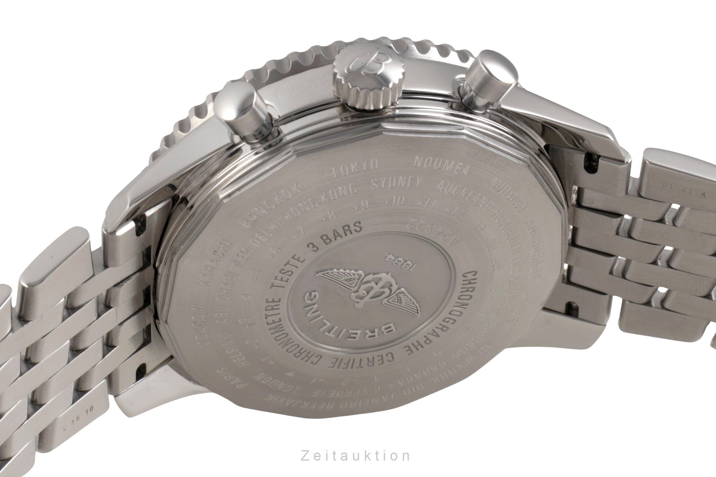 Breitling Navitimer World Chronograph Stahl Automatik Ref. A24322 B&P 2006 [2600524]