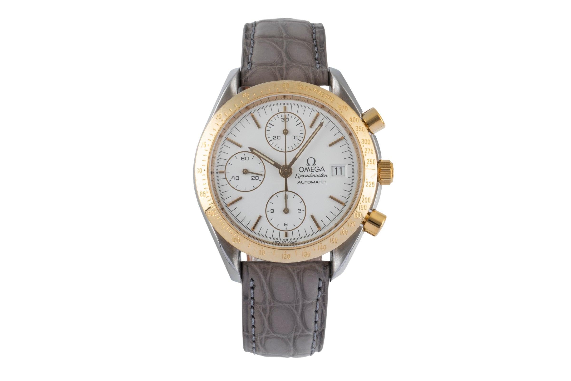 Omega Speedmaster Date chronograph steel / gold automatic men's watch 3311.20 LP: 8200EUR  [2600526]