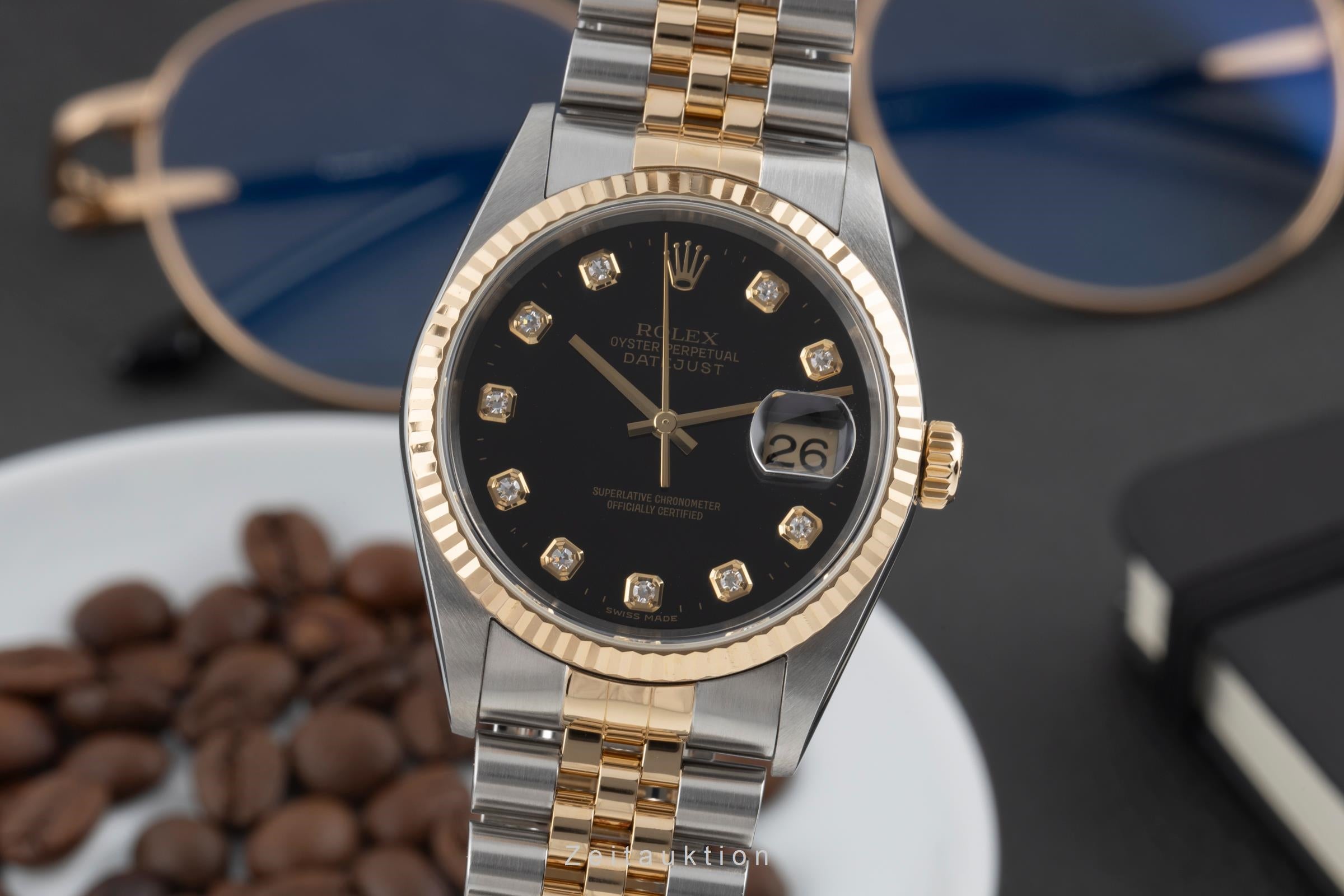 Rolex Datejust acier / or  automatique montre pour hommes 16233  [2600533]