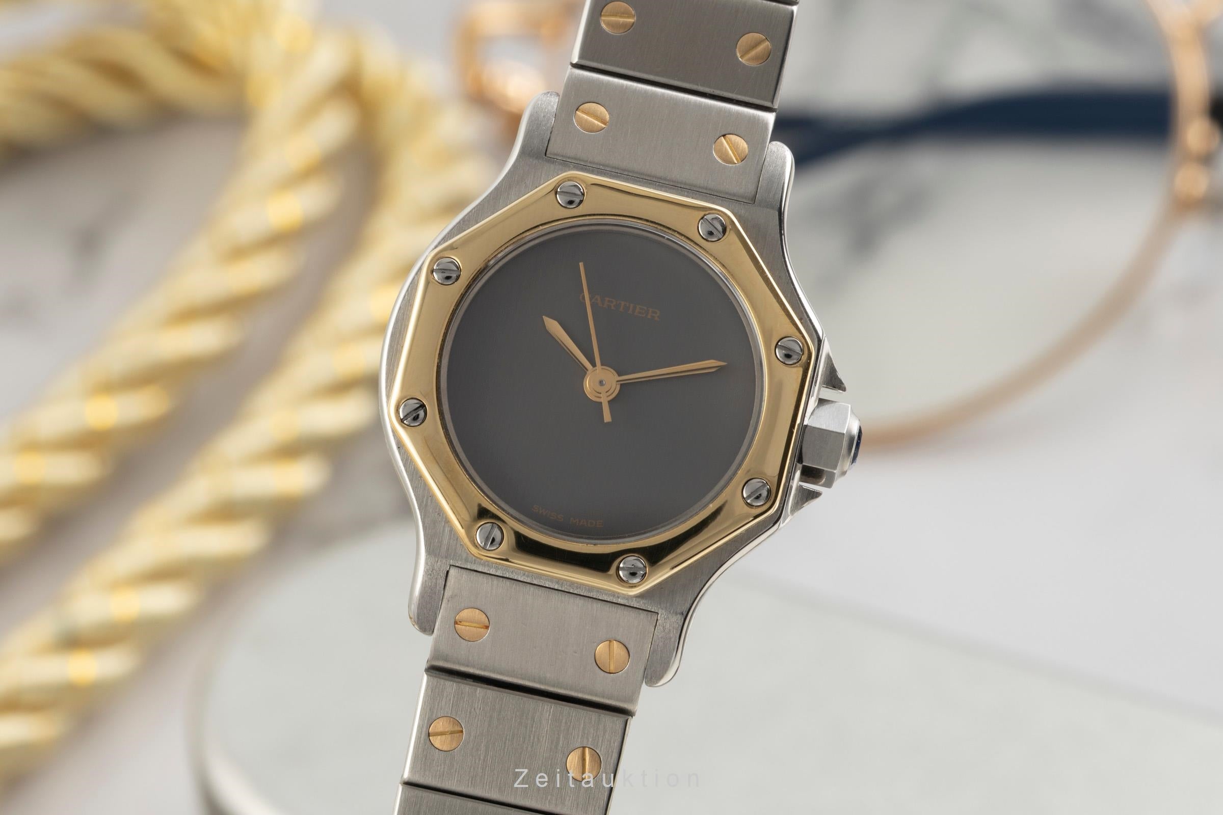 Cartier Santos Ronde steel / gold automatic women's watch 0907  [2600538]