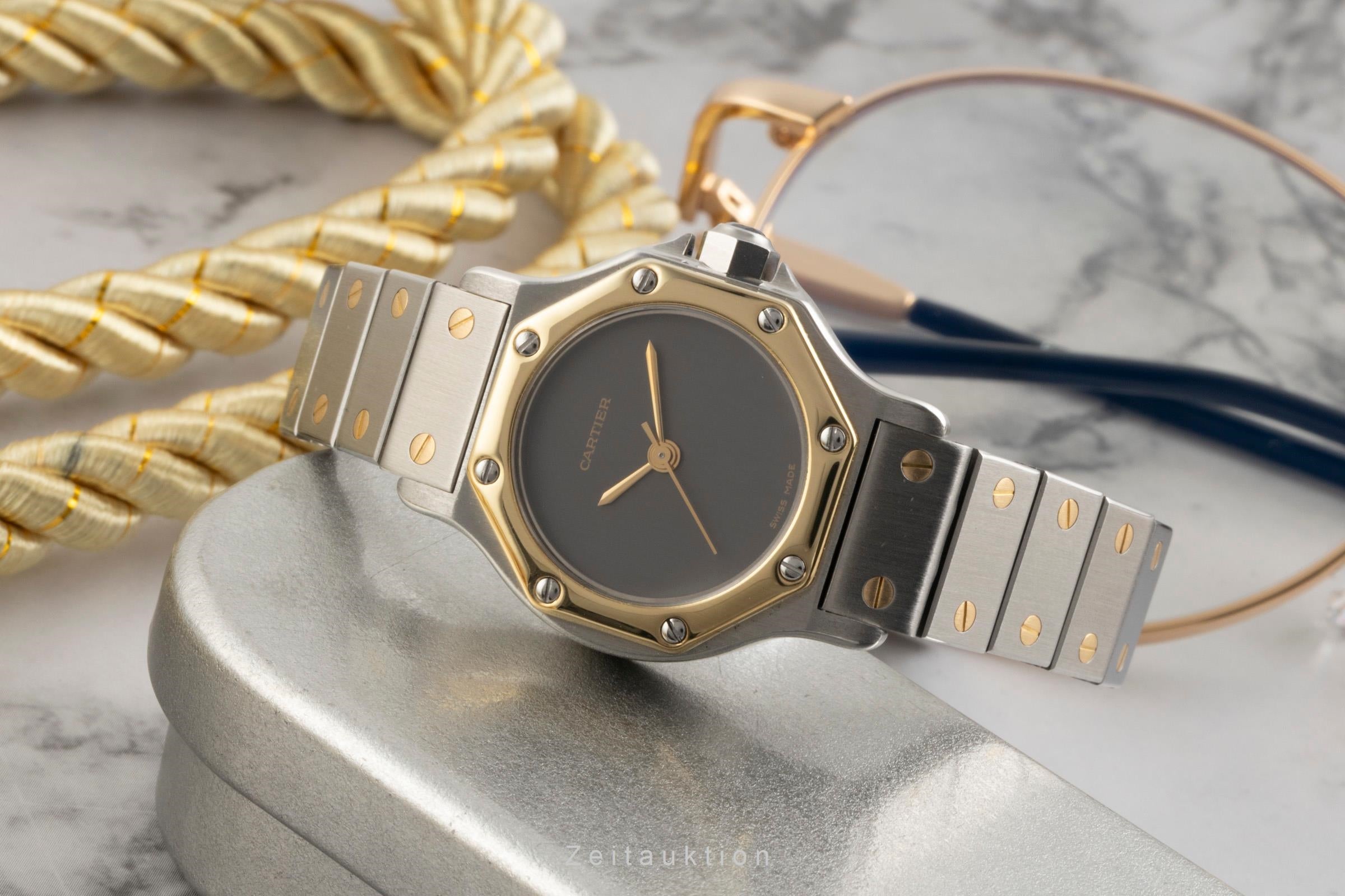 Cartier Santos Ronde acciaio / oro automatismo orologio da donna 0907  [2600538]
