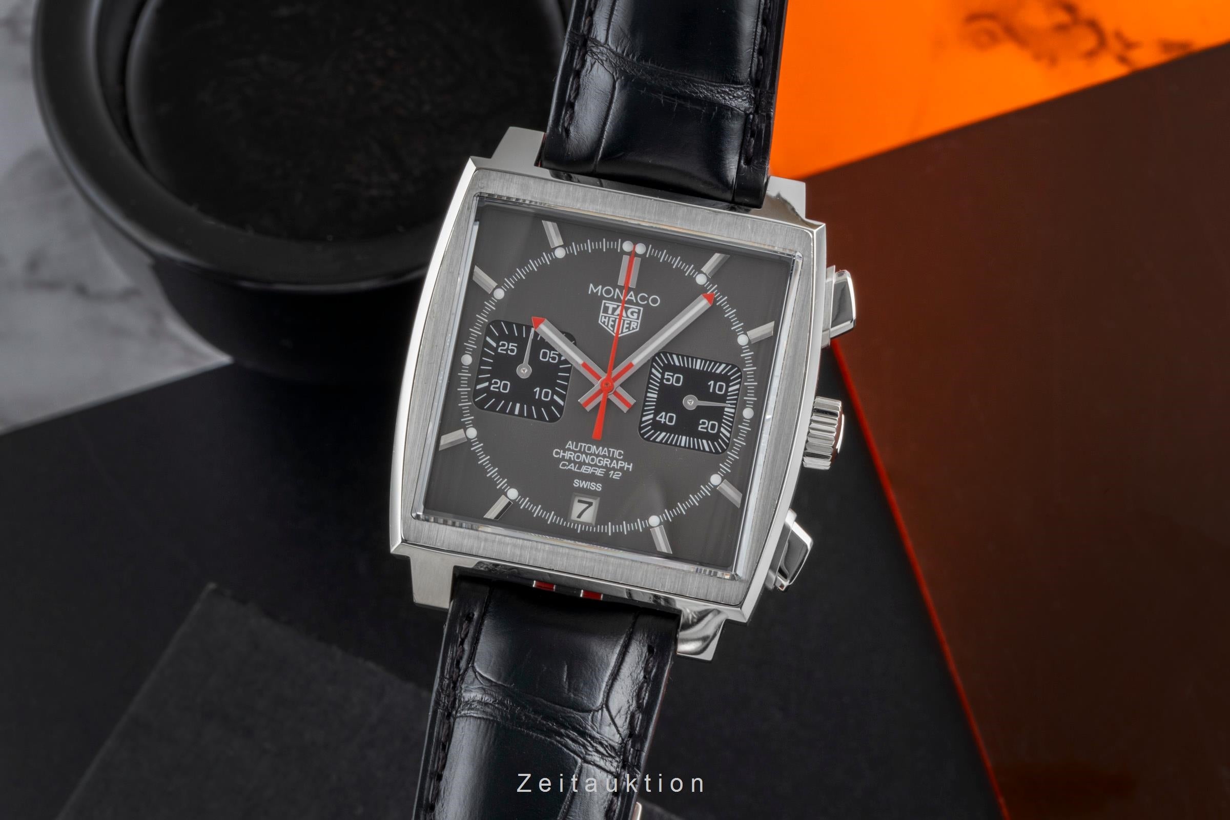 Tag Heuer Monaco chronograph steel automatic men's watch CAW211J.FC6476 LP: 7900EUR Limited  [2600542]