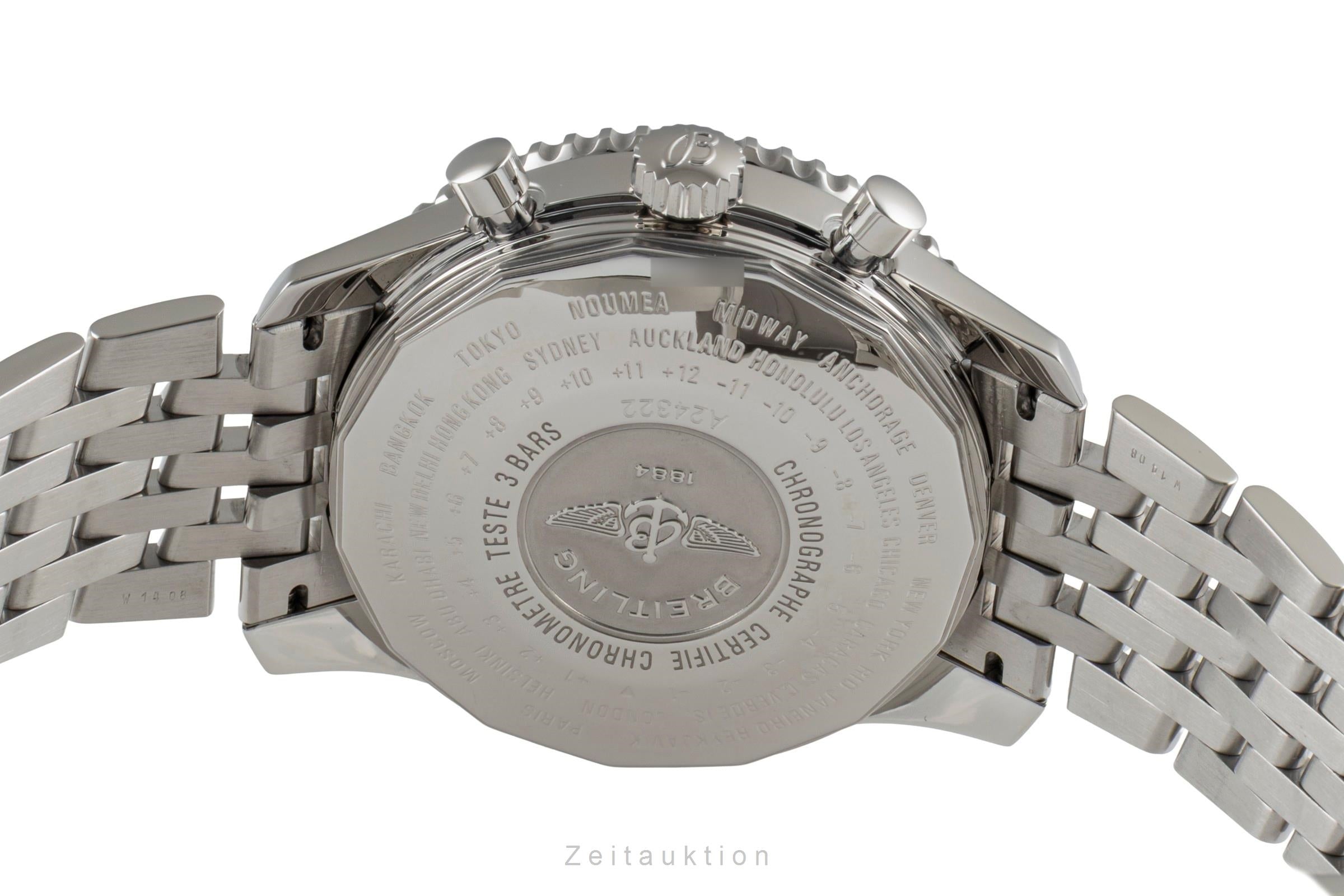 Breitling Navitimer World Chronograph Stahl Automatik Ref. A24322 Papiere 2009 [2600545]