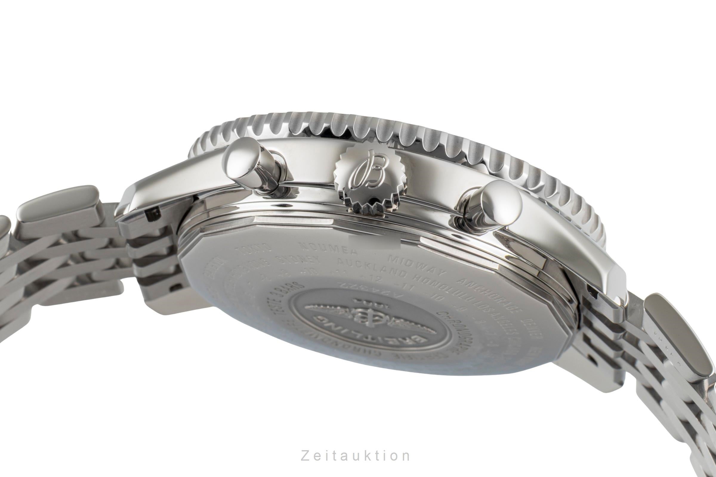 Breitling Navitimer World Chronograph Stahl Automatik Ref. A24322 Papiere 2009 [2600545]