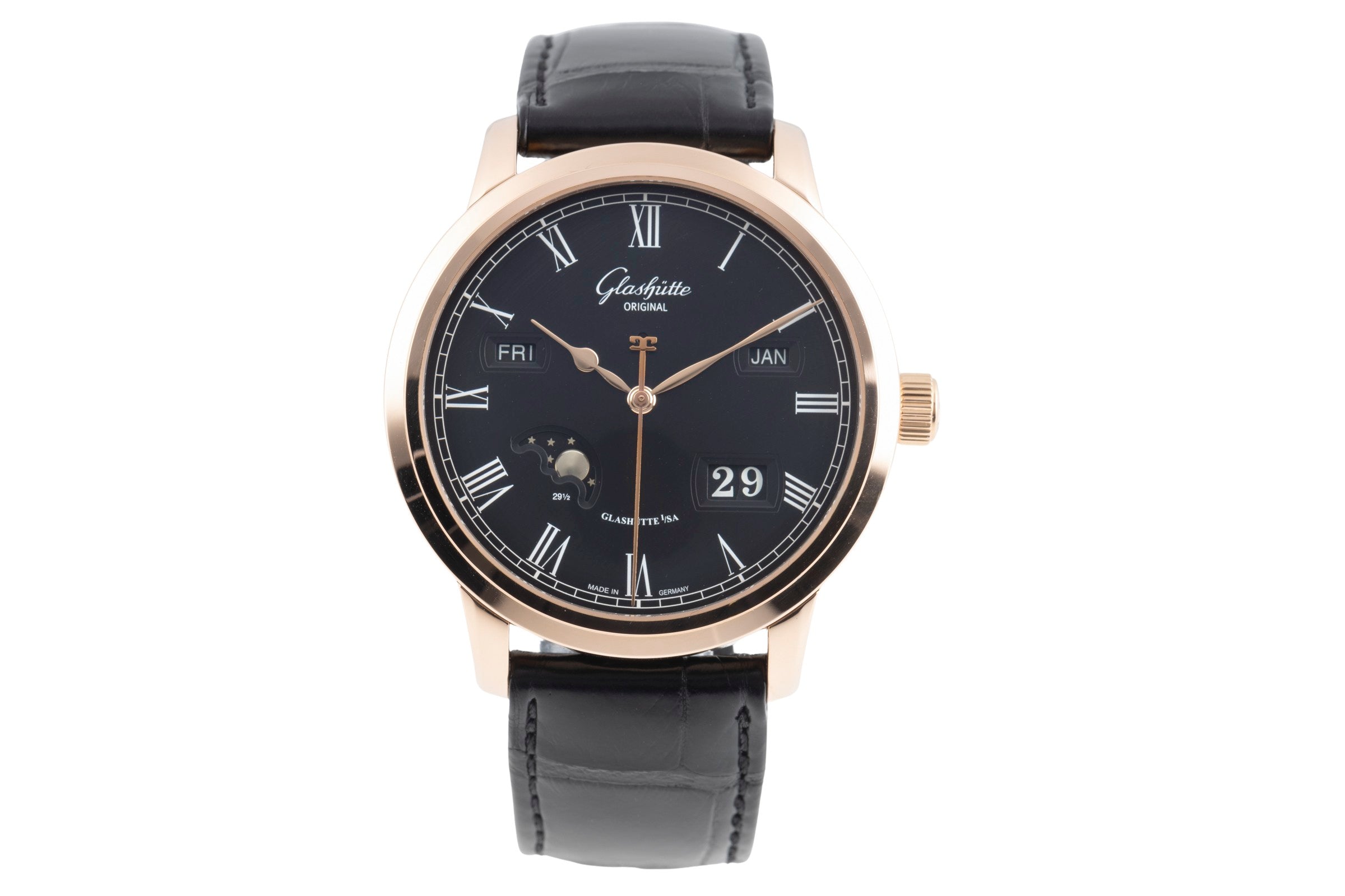 Glashütte Senator 18 ct red gold automatic men's watch 100-02-25-05-05  [2600546]