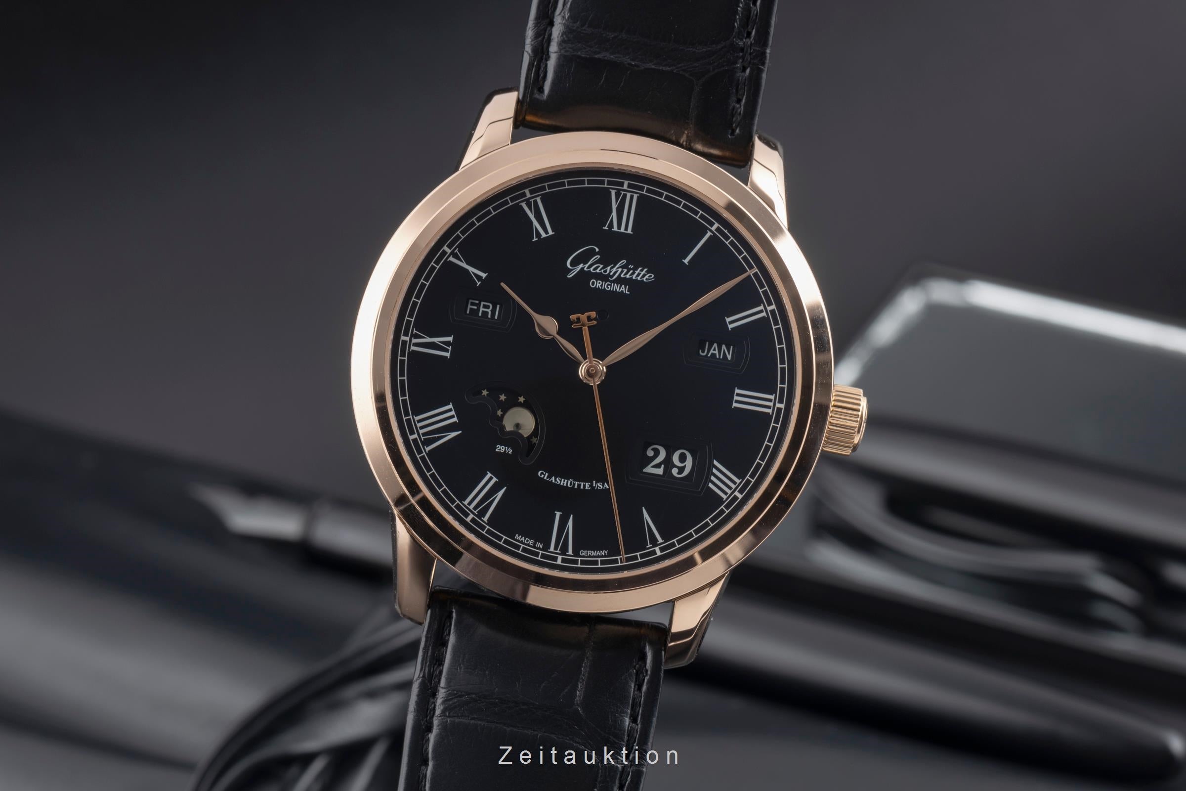 Glashütte Senator 18 ct red gold automatic men's watch 100-02-25-05-05  [2600546]