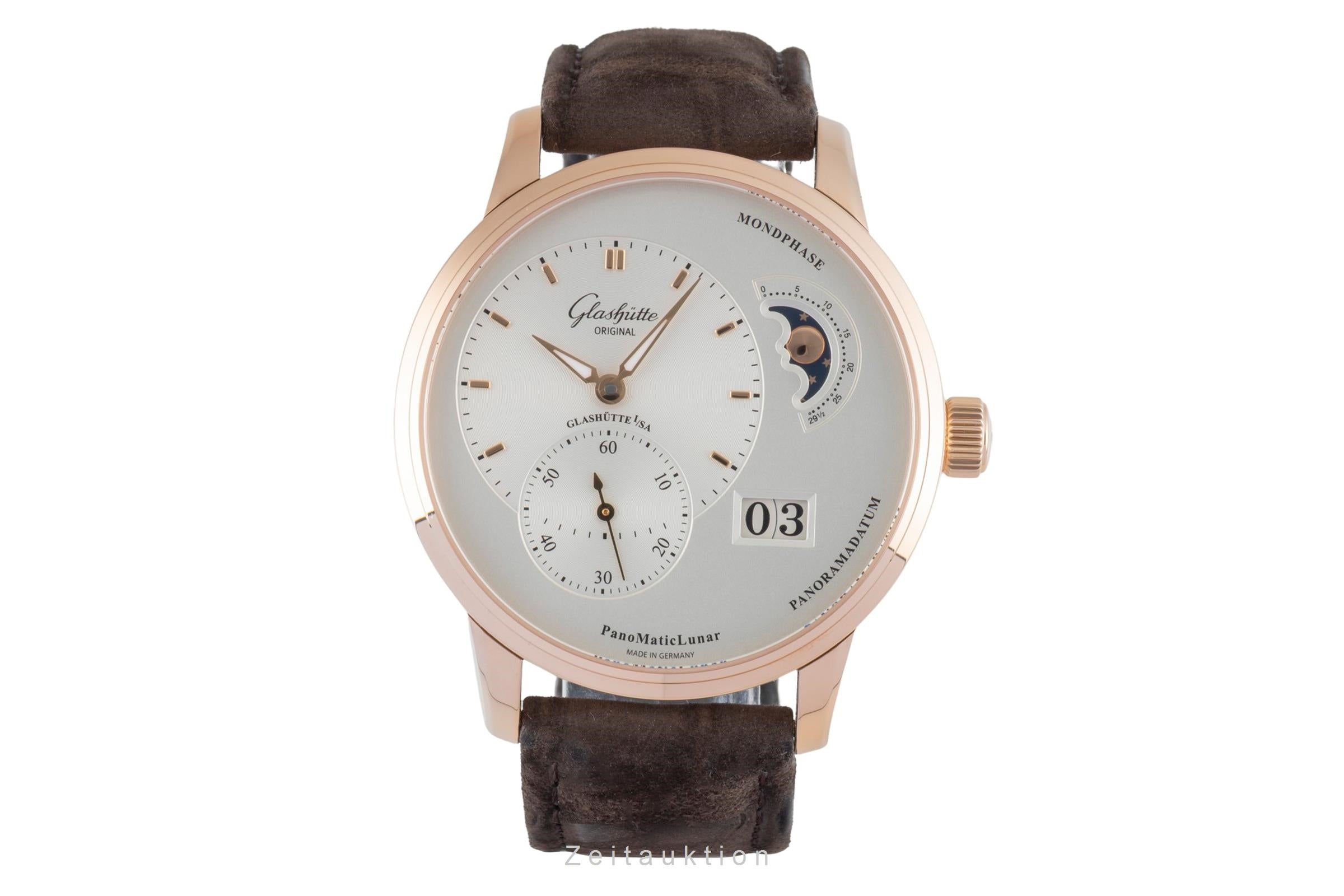 Glashütte PanoMaticLunar 18 ct red gold automatic men's watch 90-02-45-35-04 LP: 21500EUR  [2600547]