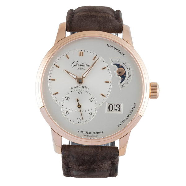 Glashütte PanoMaticLunar 18 ct red gold automatic men's watch 90-02-45-35-04 LP: 21500EUR  [2600547]