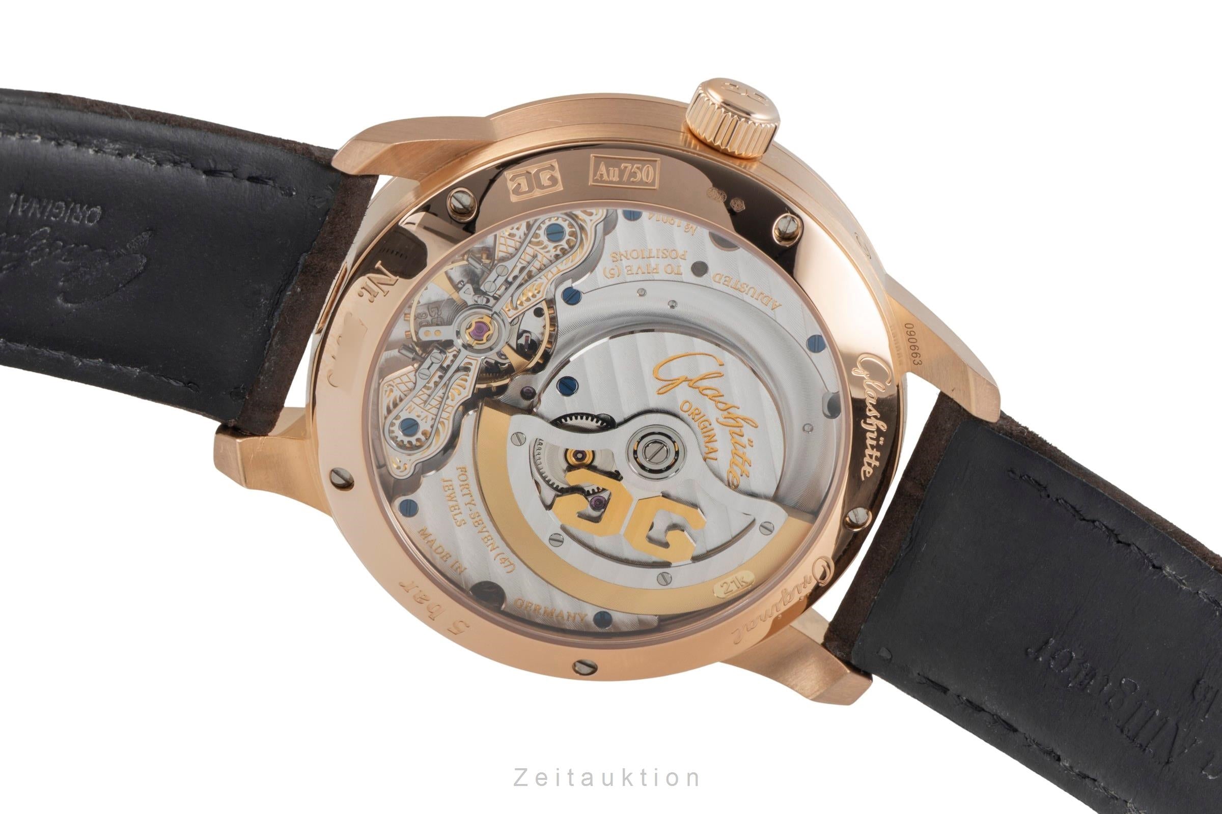 Glashütte PanoMaticLunar 18 ct red gold automatic men's watch 90-02-45-35-04 LP: 21500EUR  [2600547]